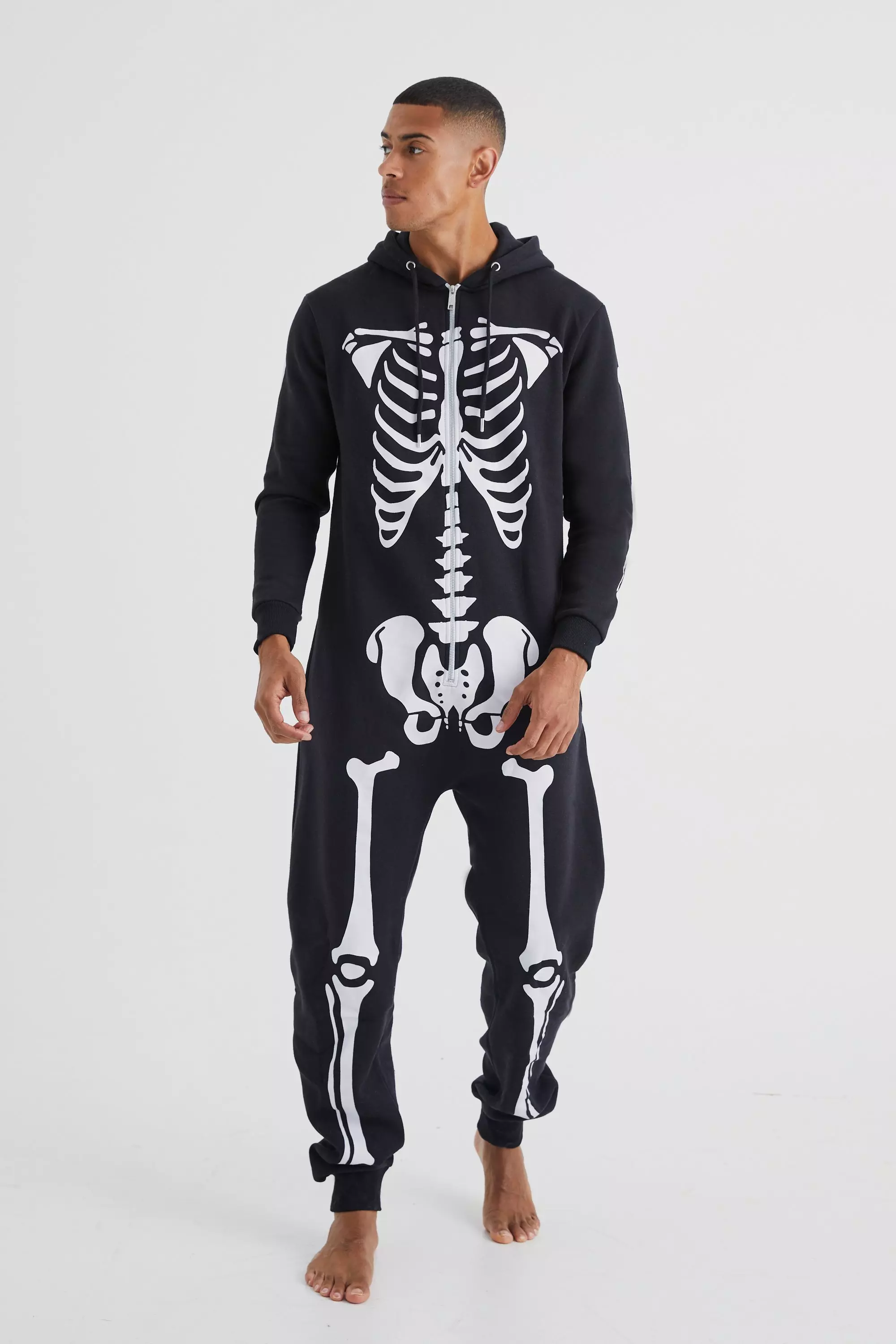 Black Skeleton Onesie Black