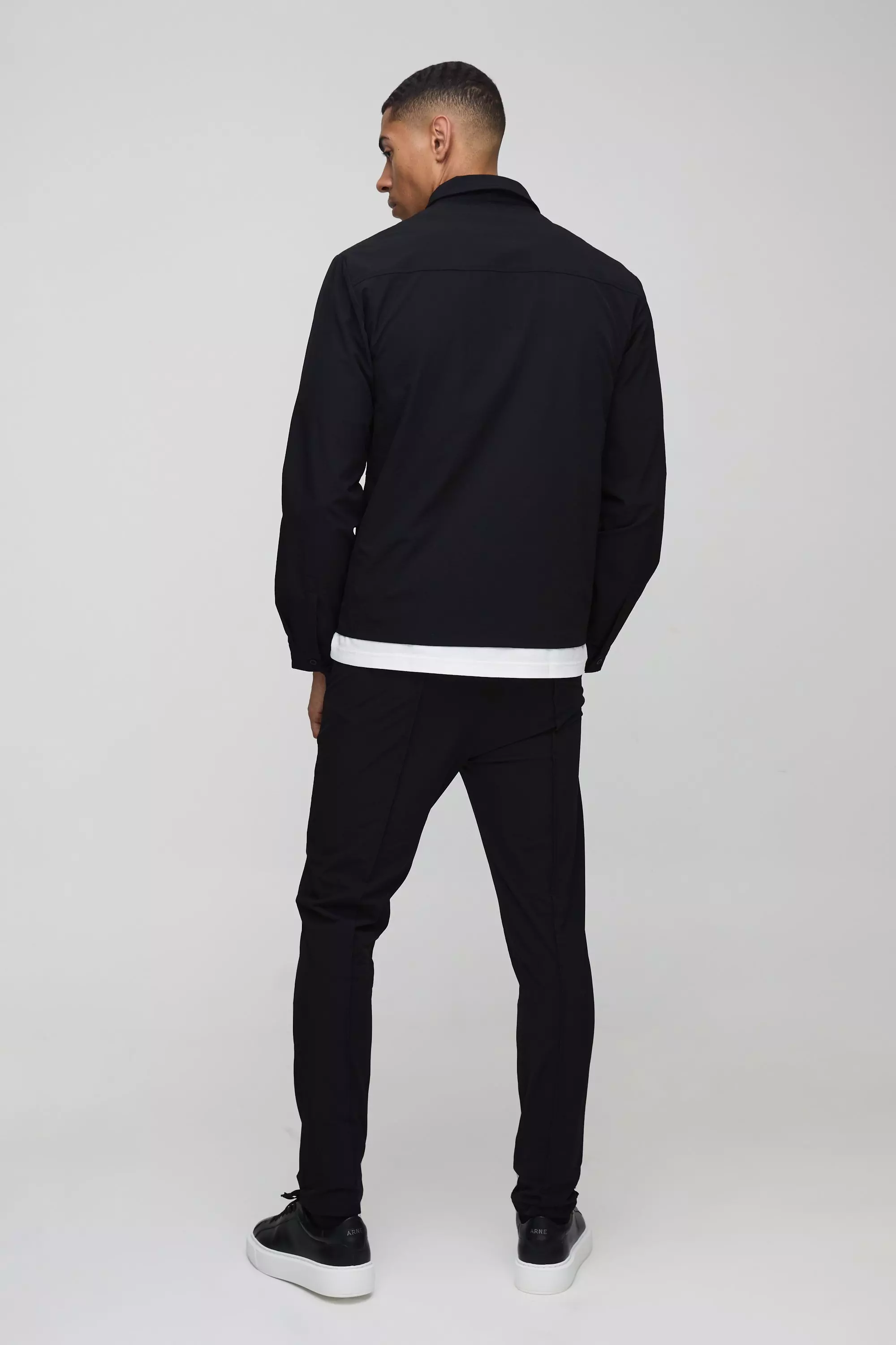 Elasticated Waist Skinny Stretch Golf Trousers boohooMAN IE