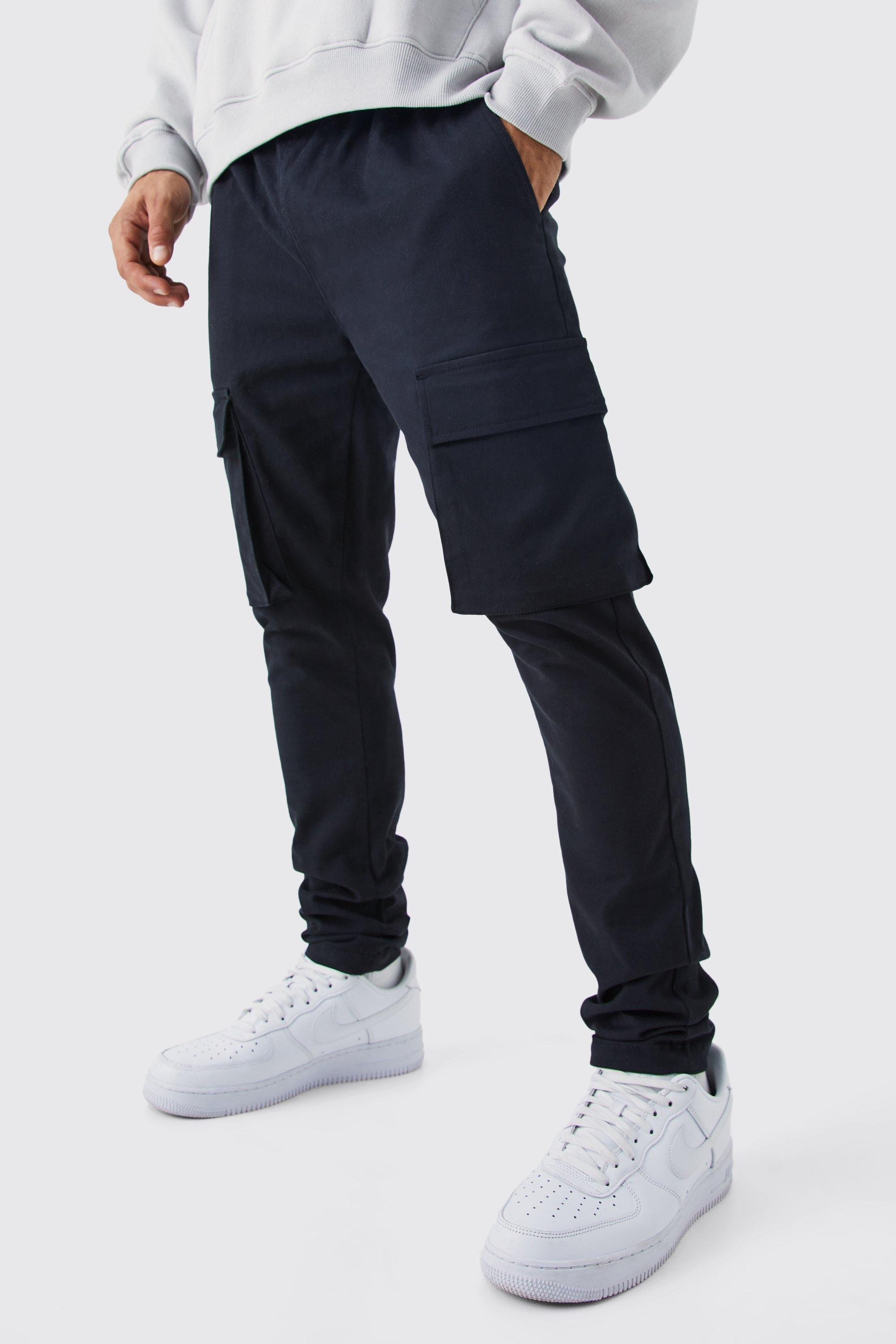 Utility Black Slim Cargo Pants