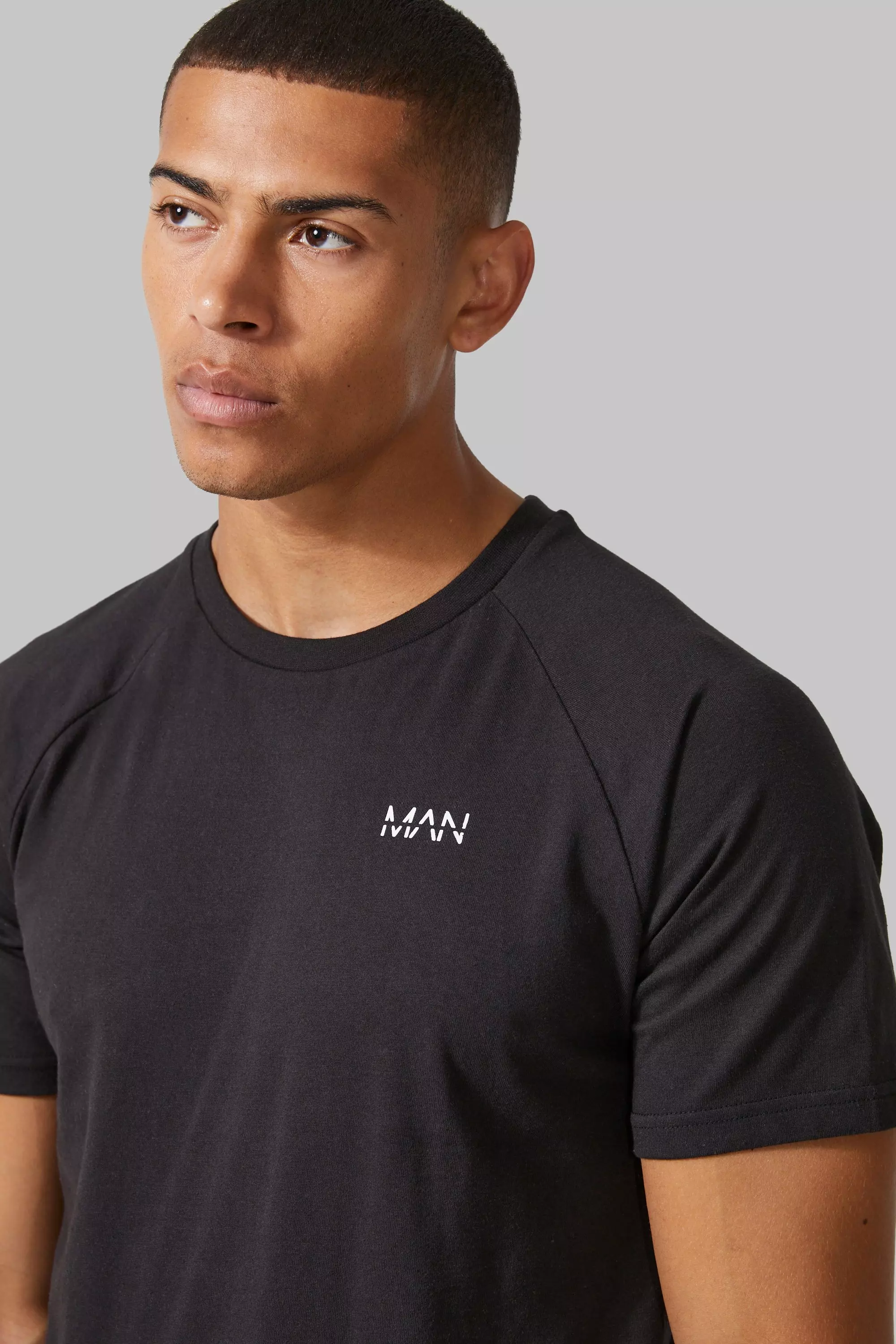 T-Shirt Man Active Gym Basic Regular Fit, Black immagine alternativa