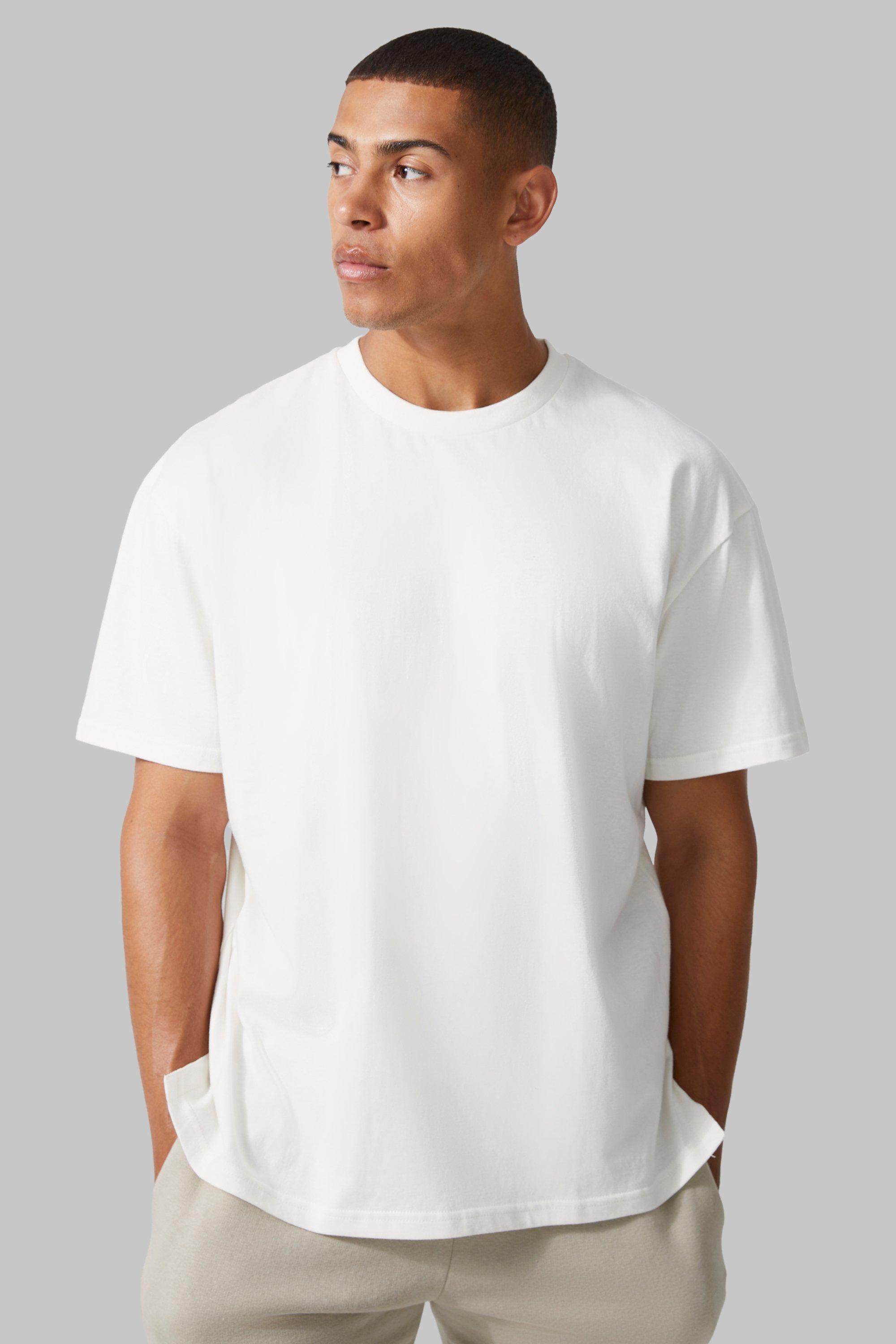 Man Active Oversized Cut Off T-shirt