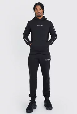 Muscle Fit Ofcl Man Hooded Tracksuit Black