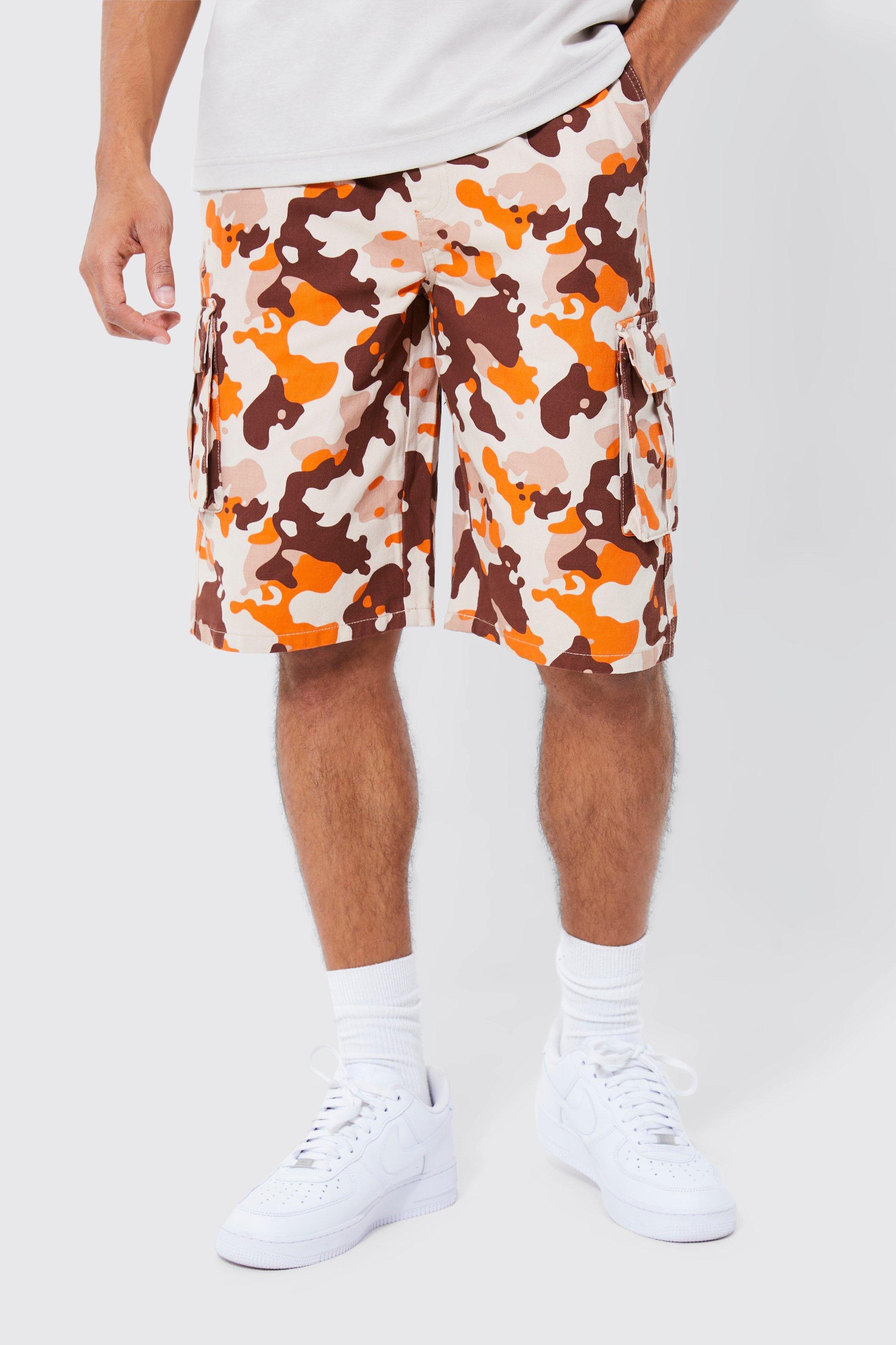 Orange camo cargo on sale shorts