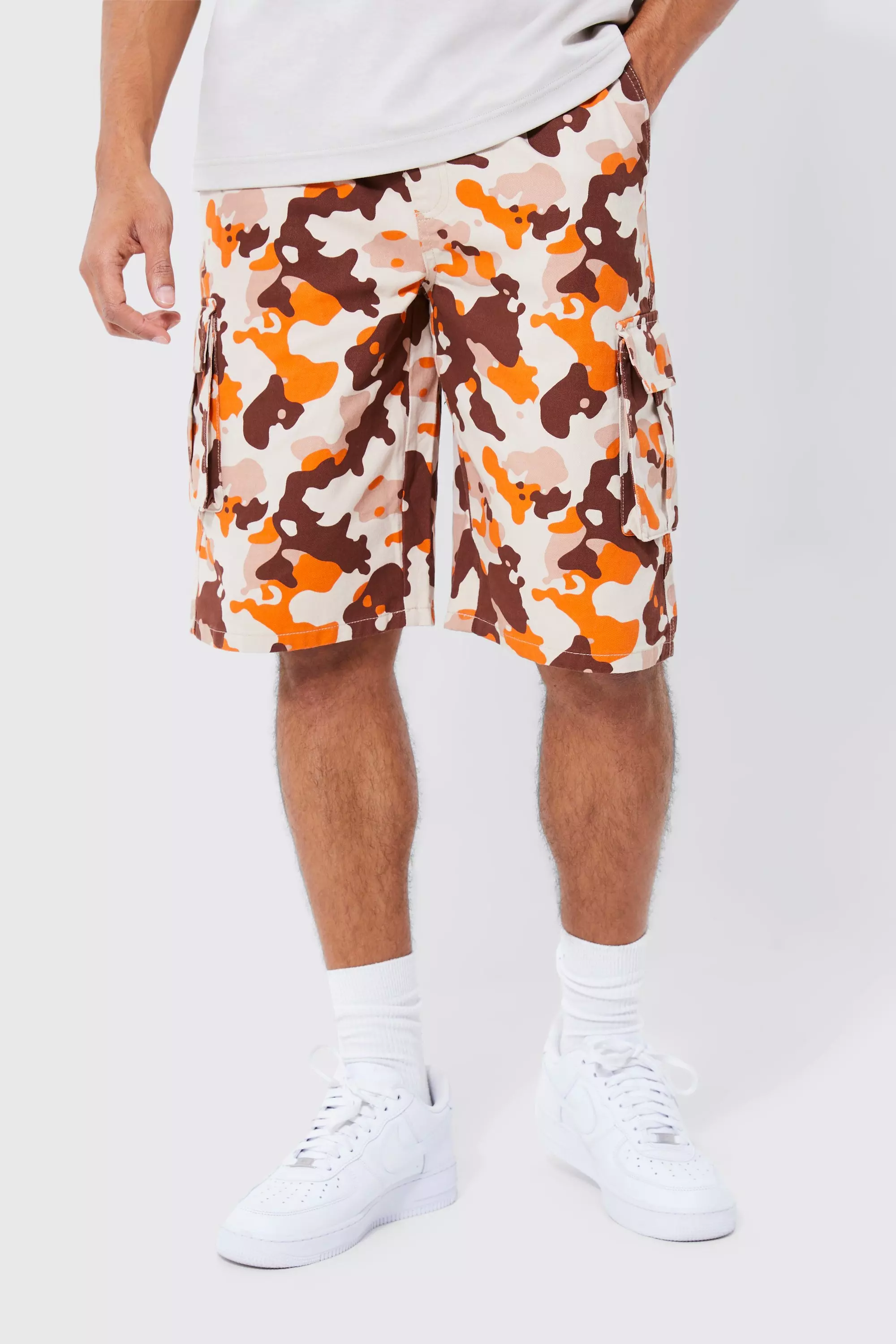 Nike orange camo shorts online