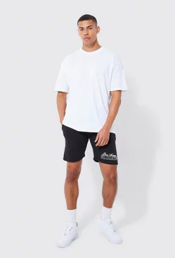 White Oversized Pour Homme T-shirt & Short Set