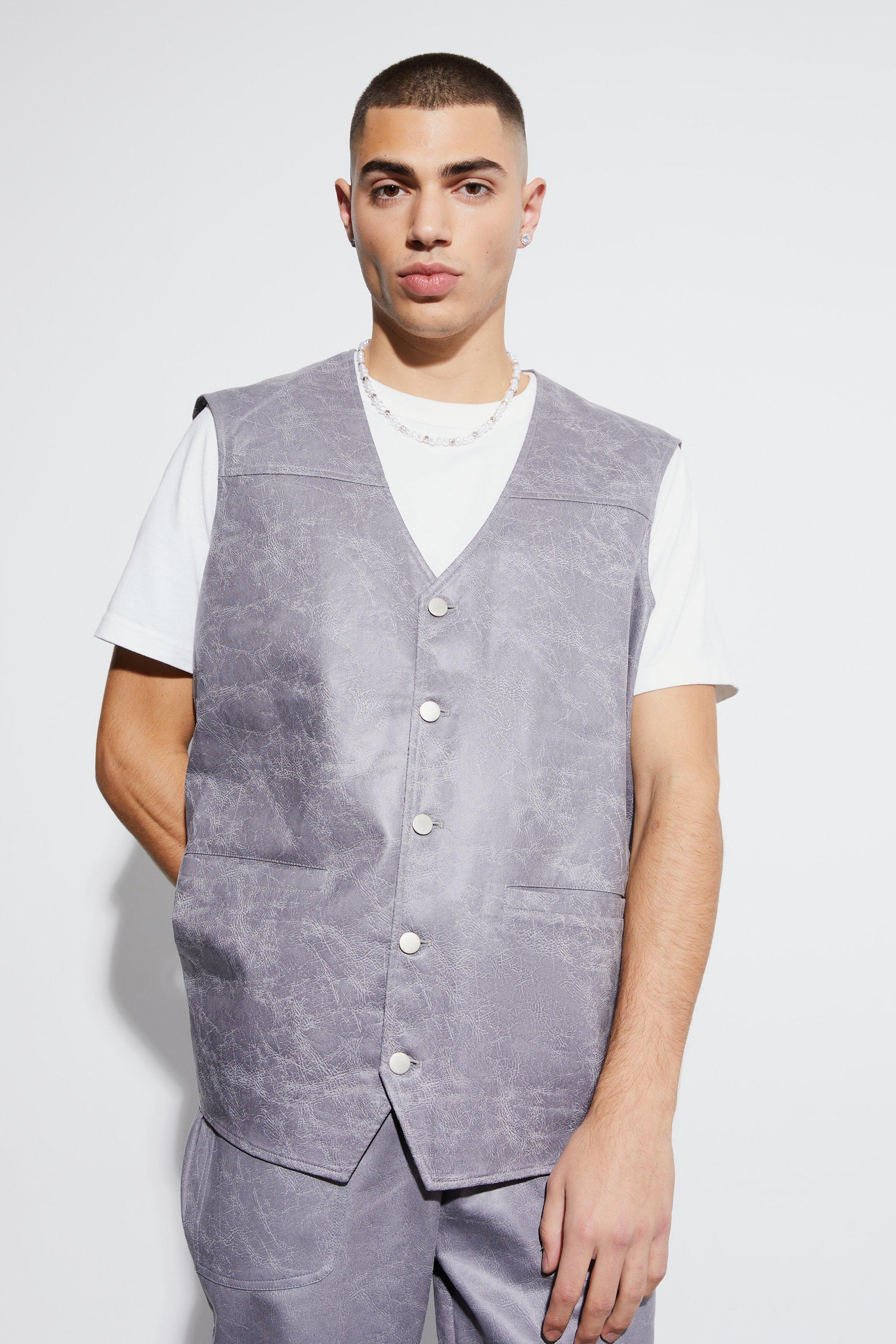 Vintage Pu Oversized Waistcoat Vest