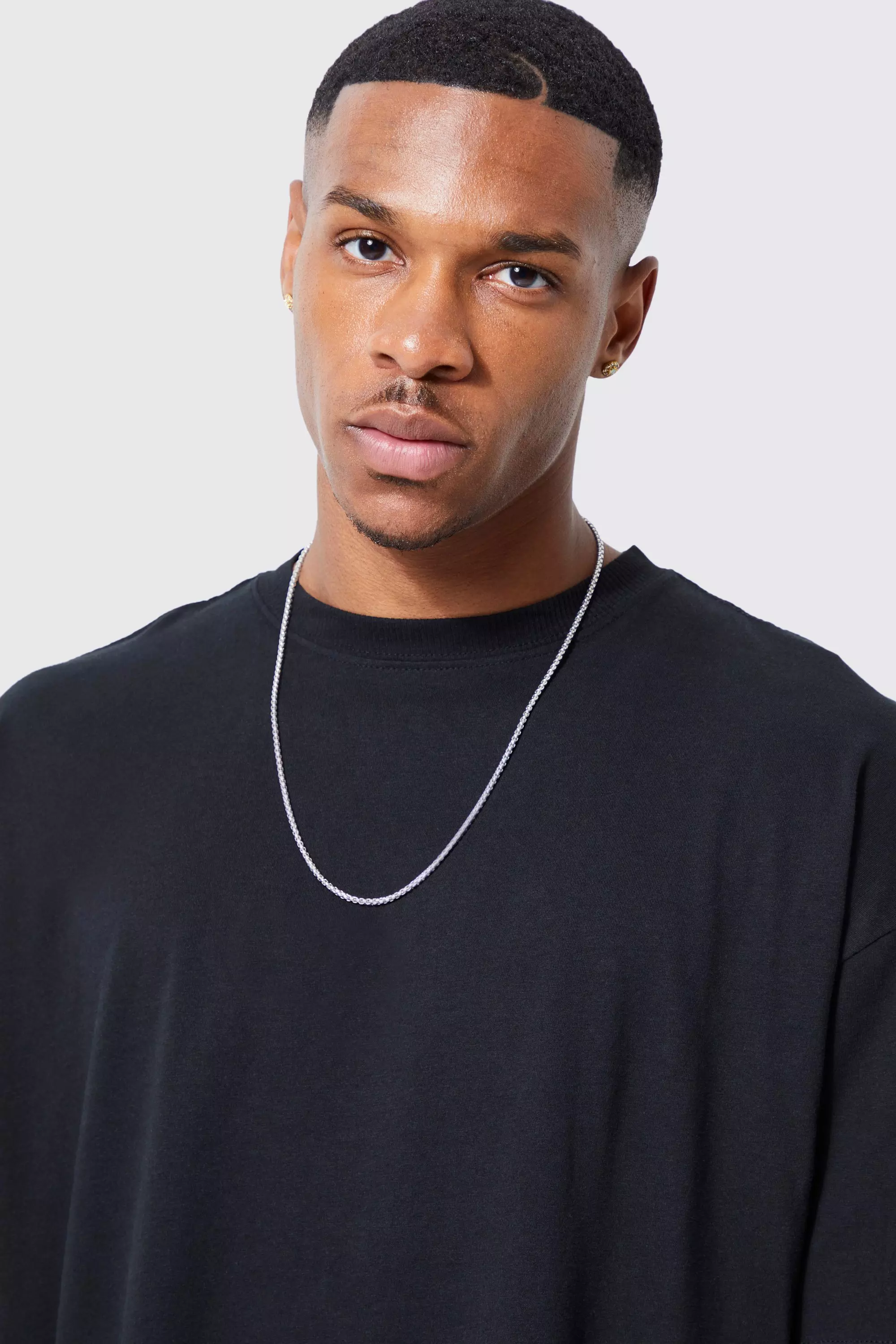 Black Oversized Holistisch T-Shirt Met Rugopdruk alternatieve afbeelding