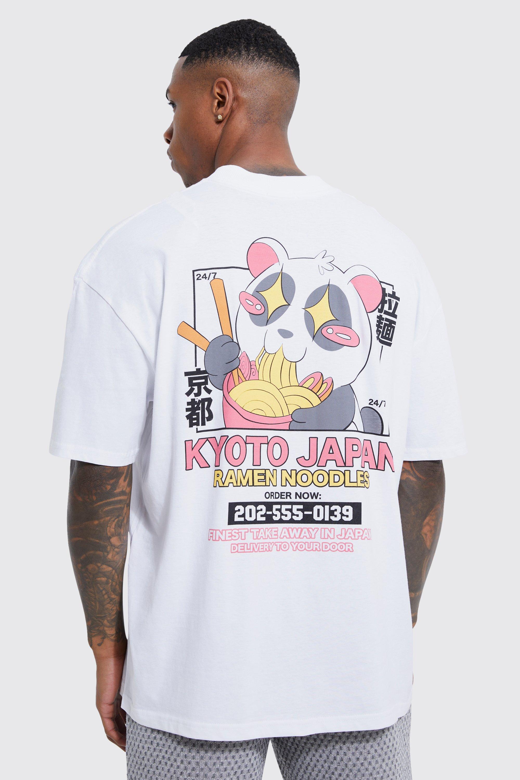 Oversized Kyoto Panda Graphic T shirt boohooMAN USA