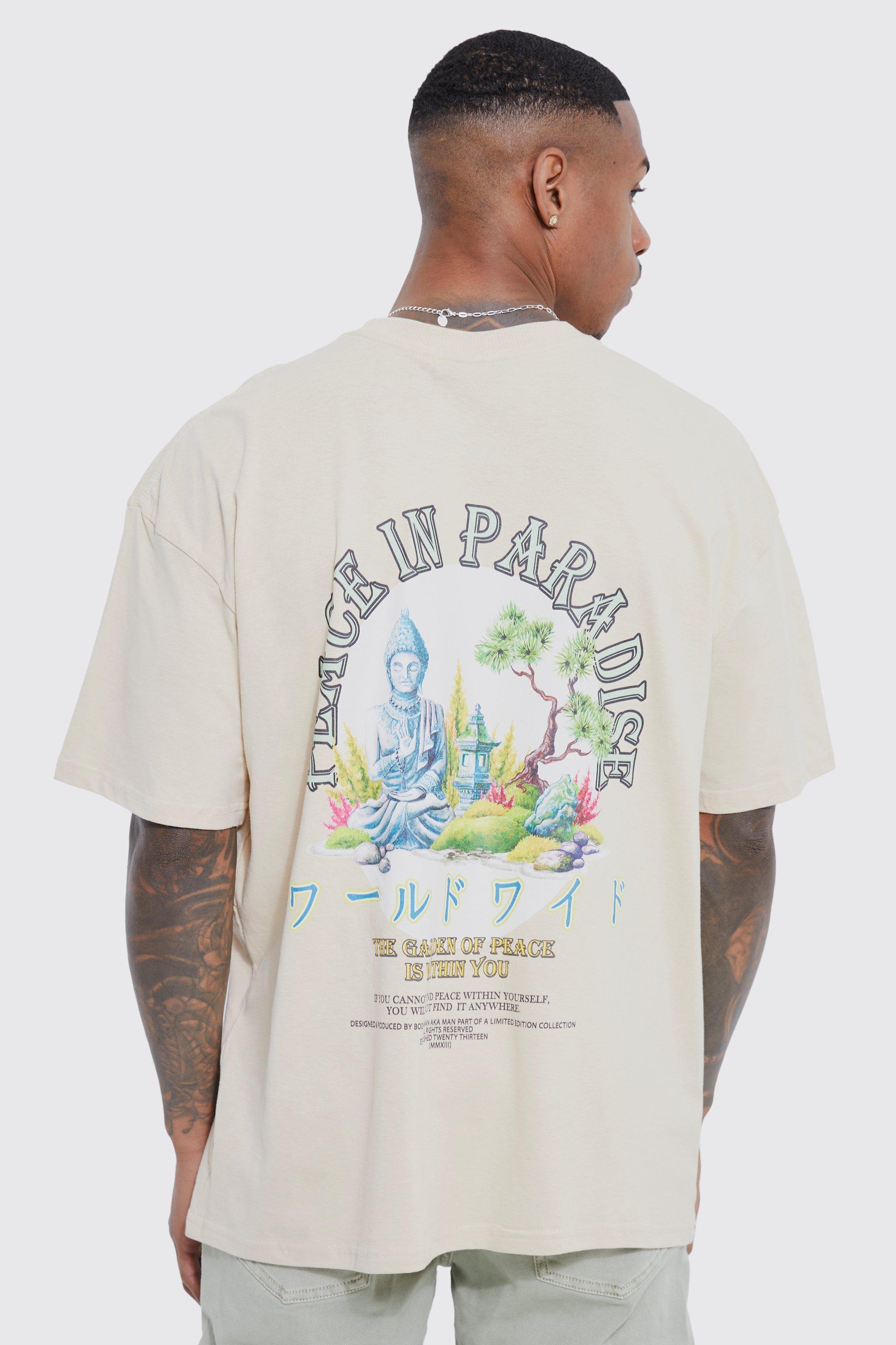 boohooMAN Oversized Miami Vice License T-Shirt - White - Size L