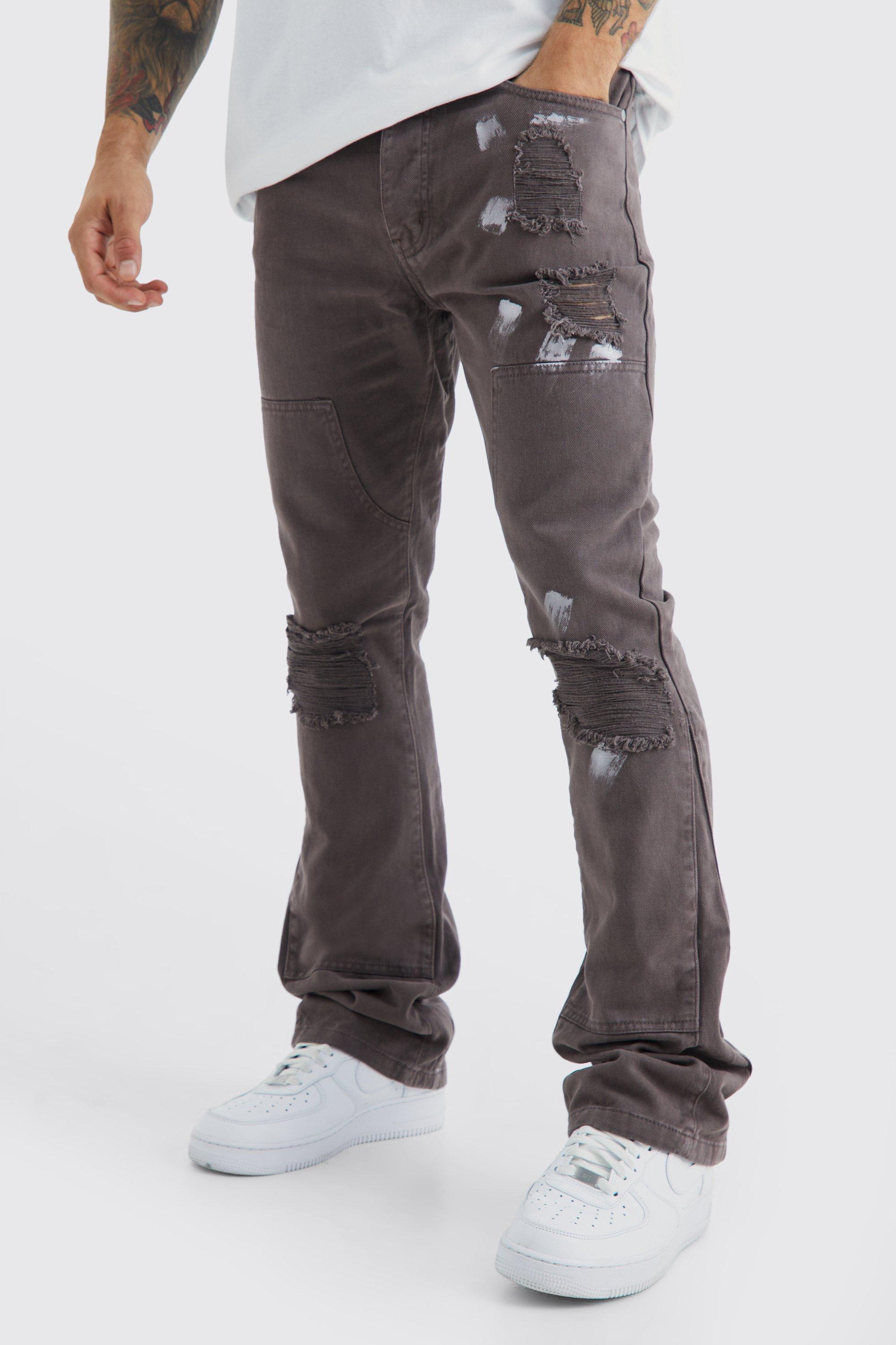 Printed Denim Pants - Men - Ready-to-Wear