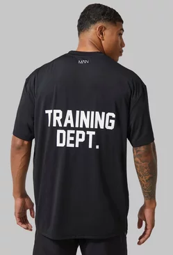 Man Active Training Dept Oversized T Shirt Black