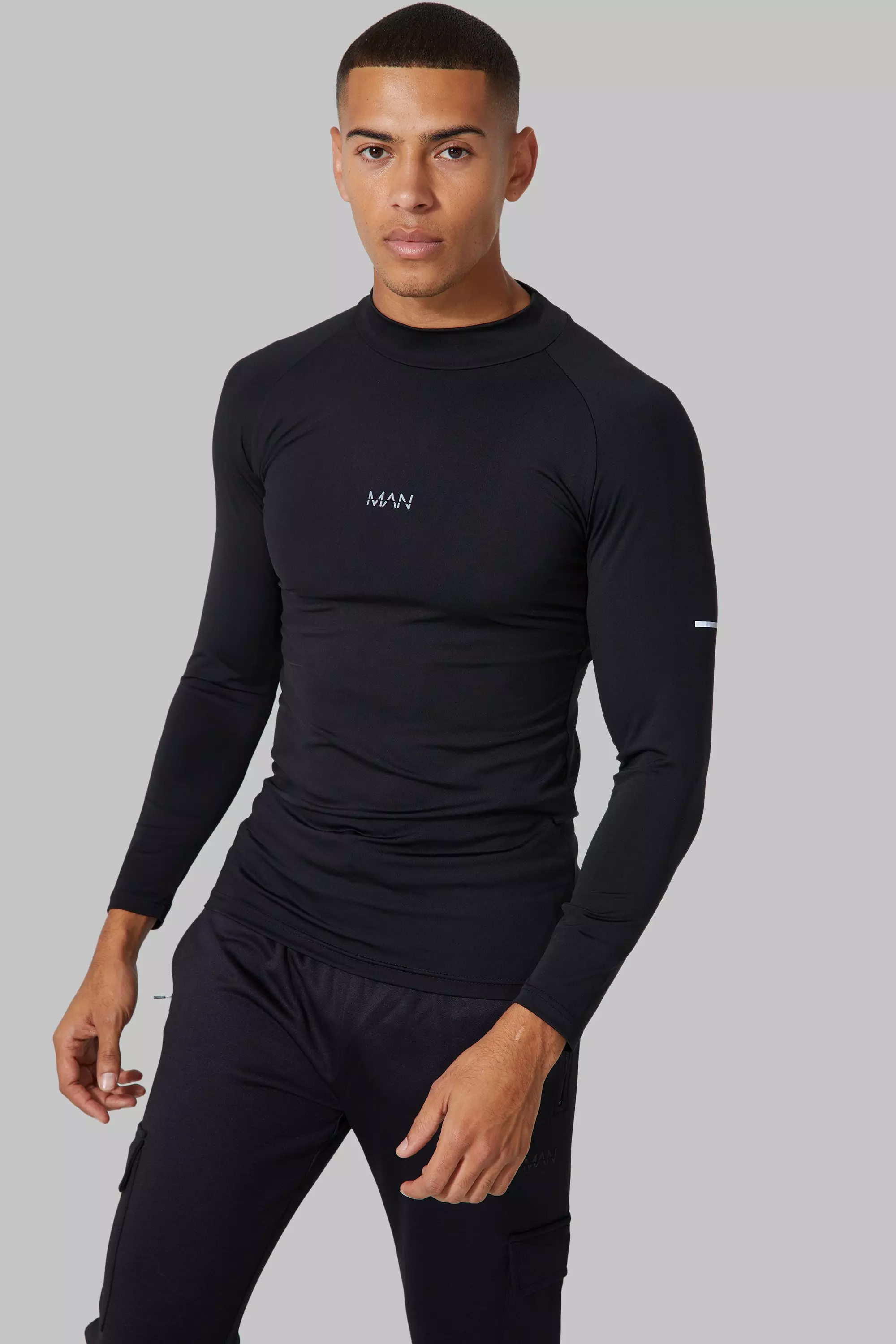 Man Active Compression Training Top Black