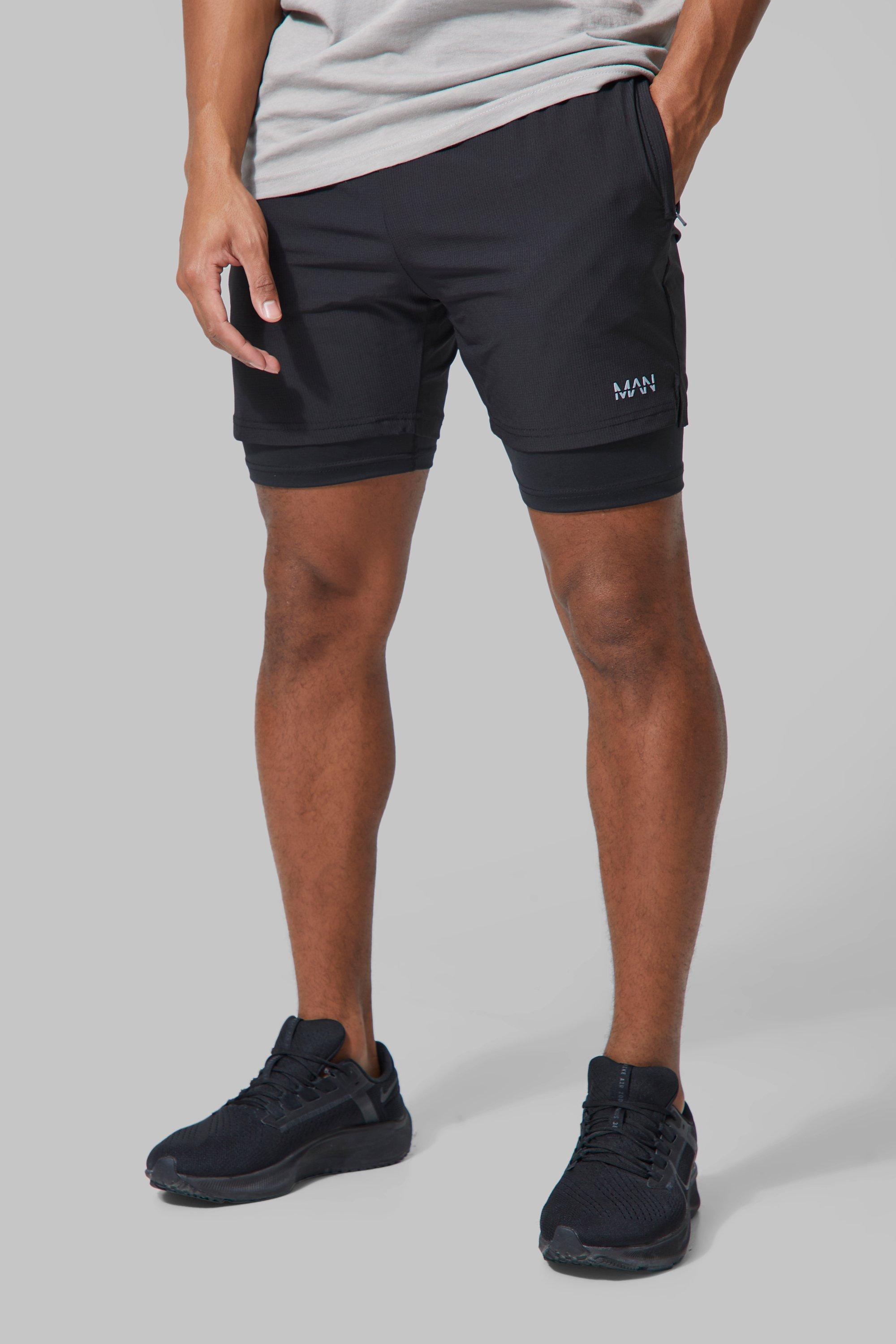 Man Active Gym 5inch Shorts With Zip Pockets