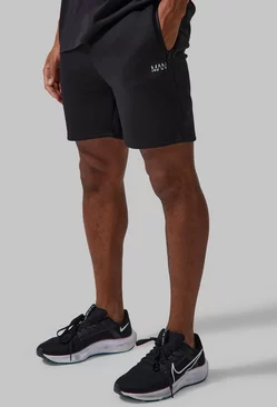 Black Man Active Gym Muscle Fit Shorts