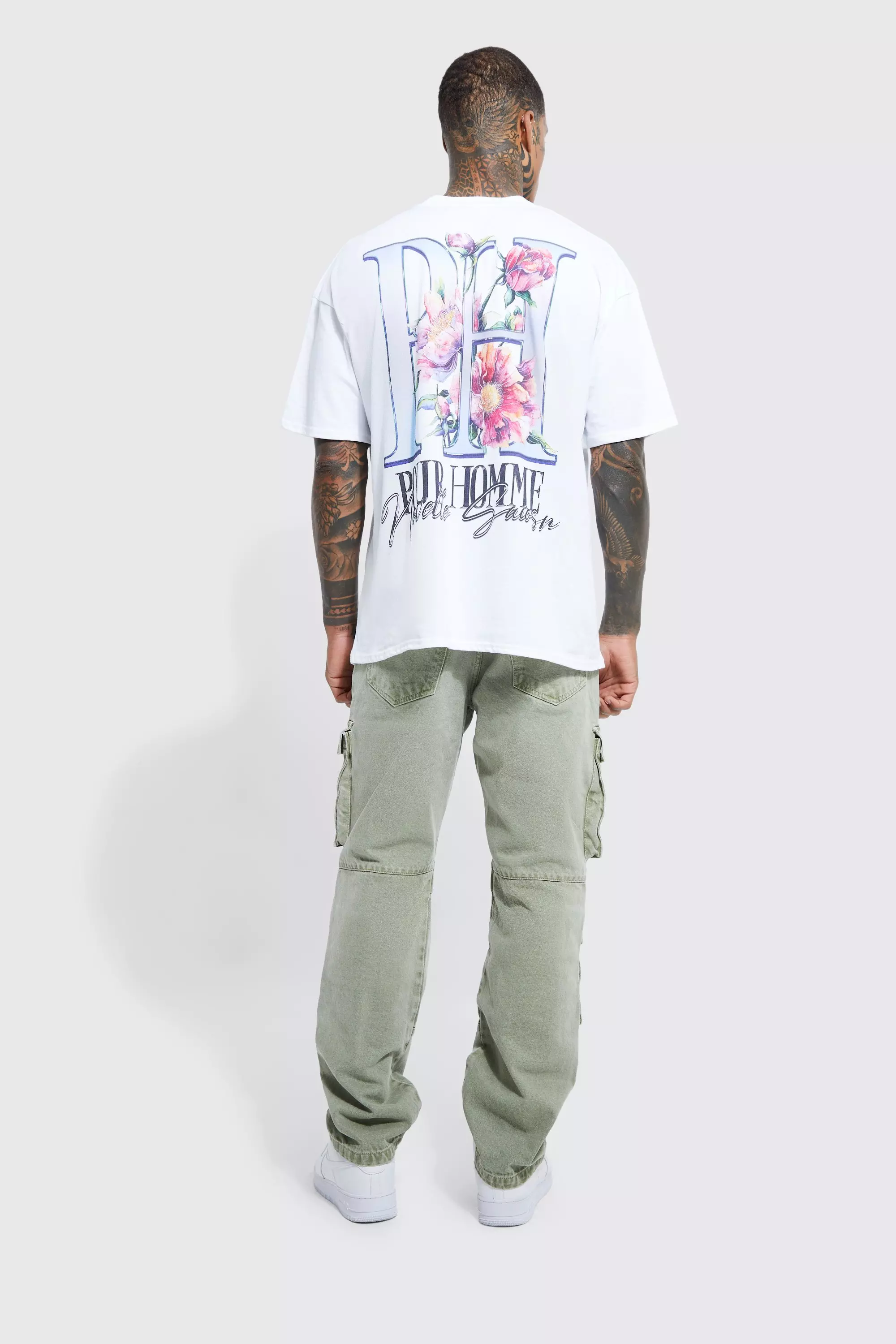 Relaxed Fit Washed Multi Pocket Cargo Jeans | boohooMAN USA
