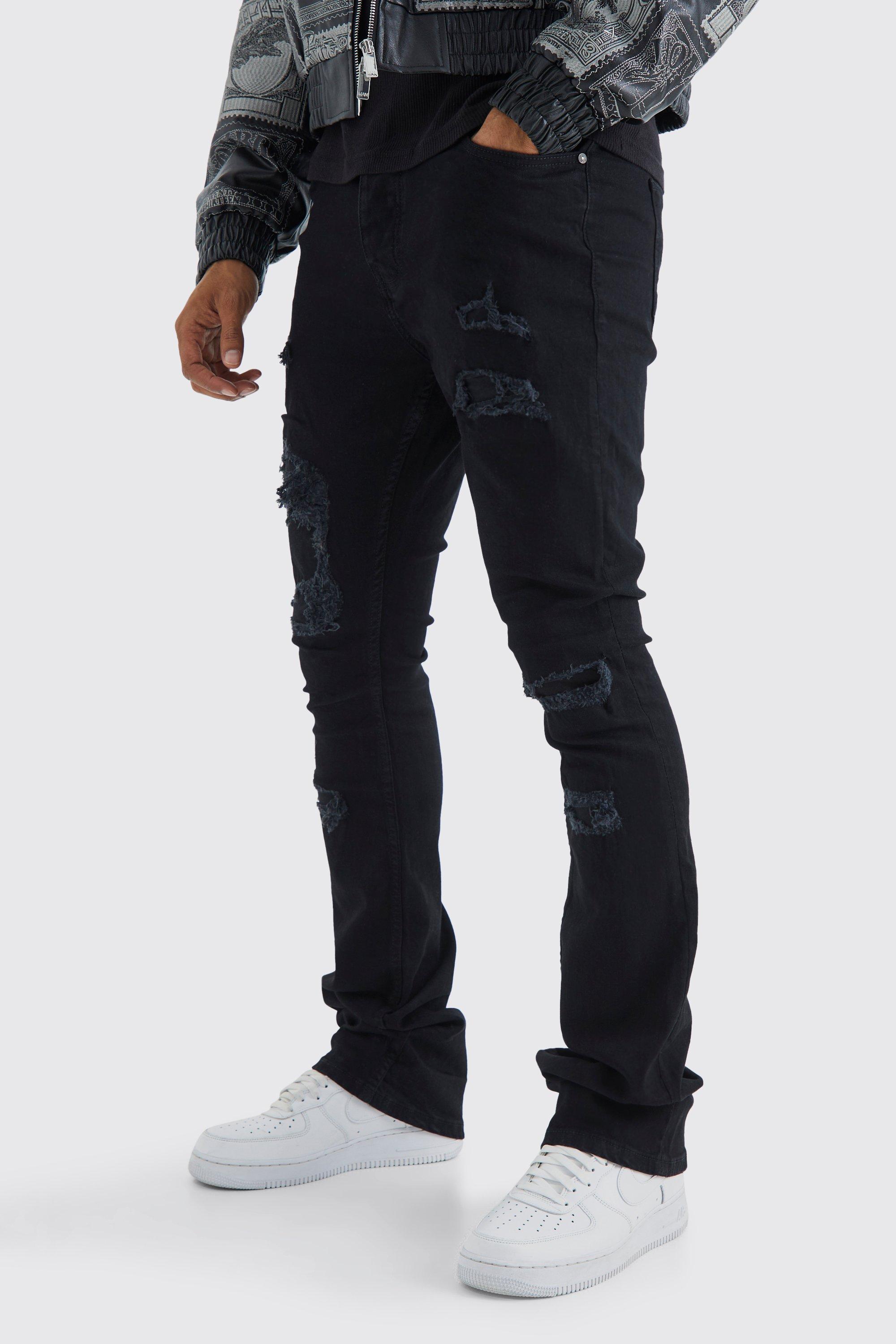 Ripped & Repaired Jeans - Black