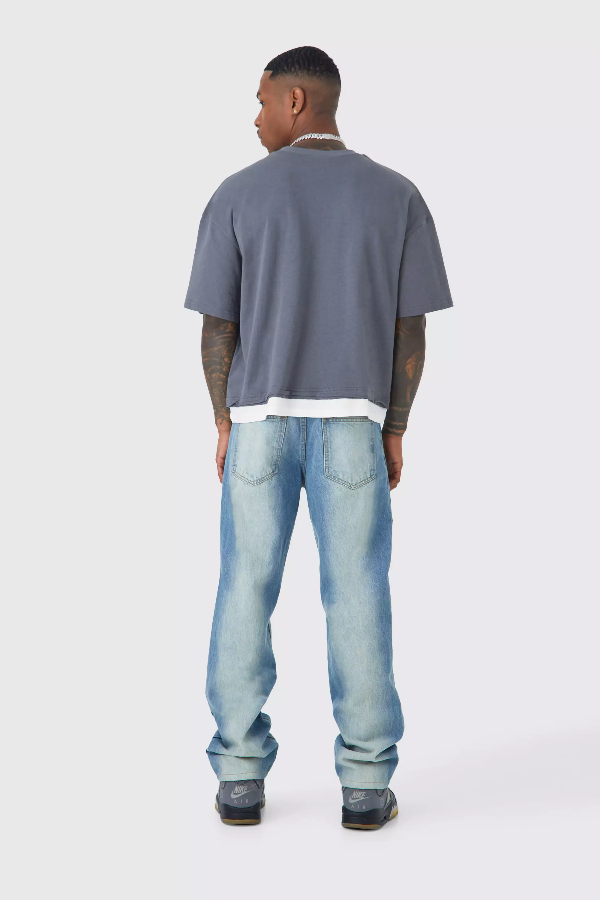 Oversized Boxy Outlaws Faux Layer T-shirt | boohooMAN USA