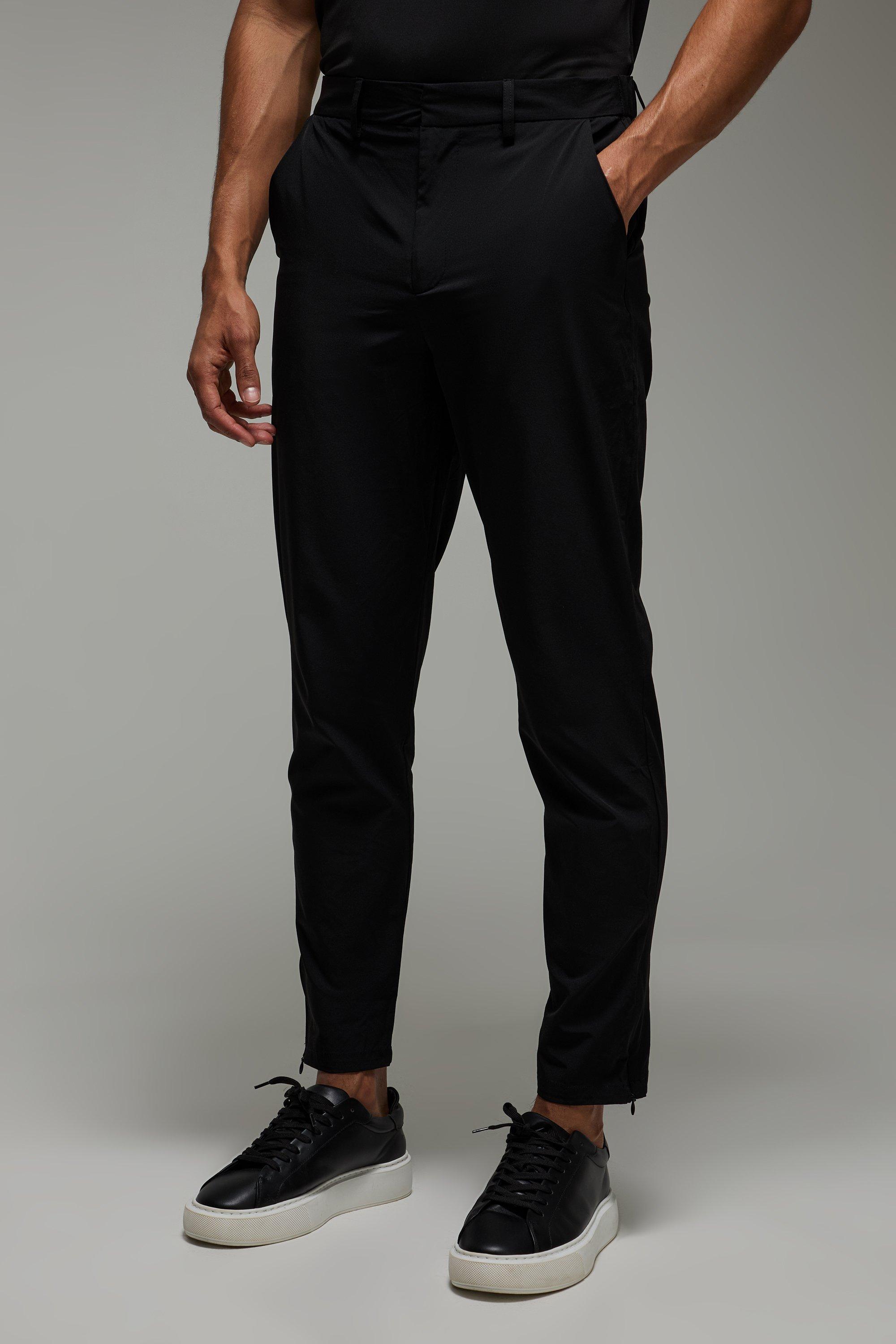 Slim Stacked Flare Jogger With Gusset Panel