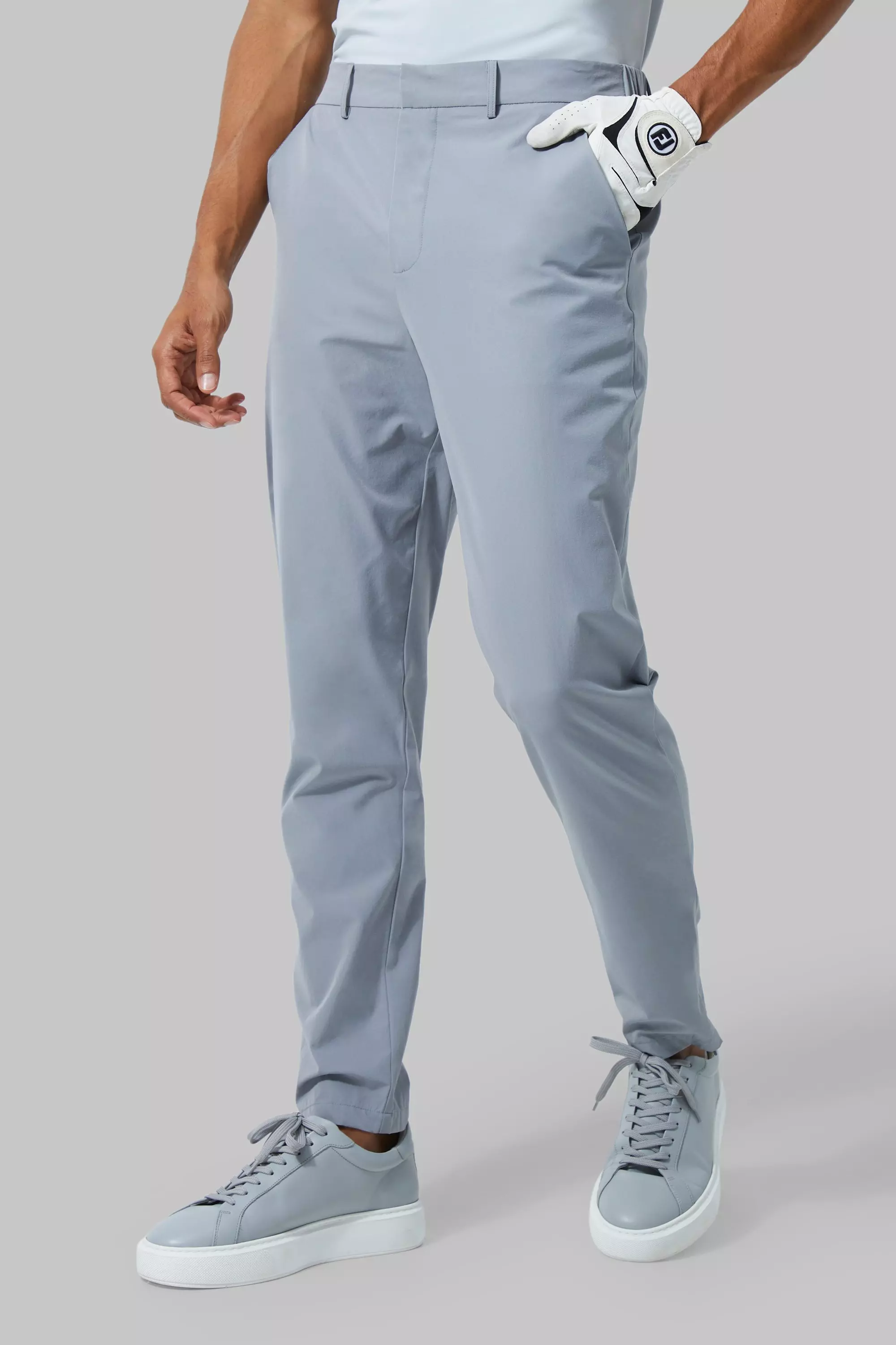 Man Active Stretch Golf Pants Light grey