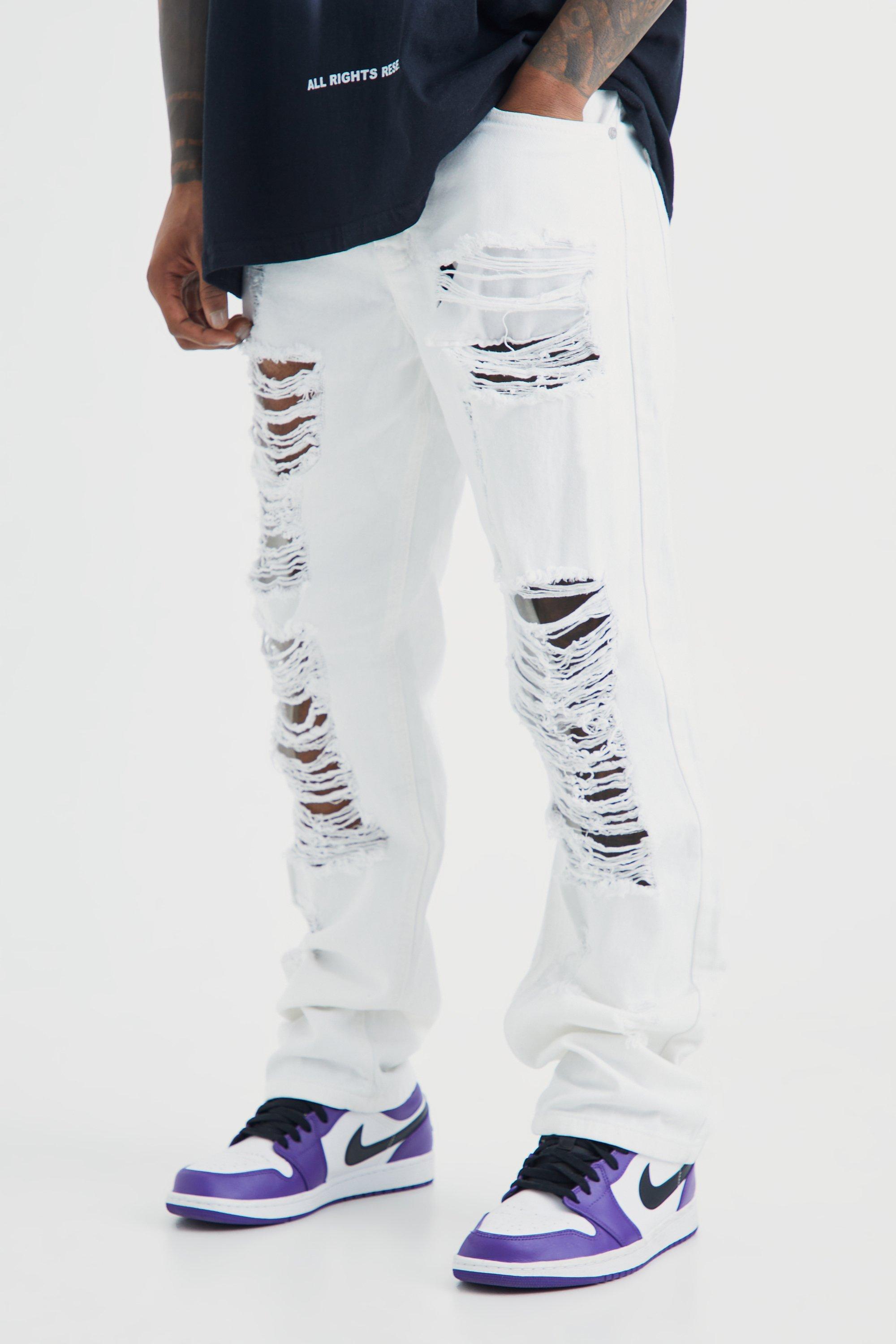 Boohooman store white jeans