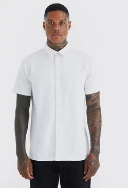Short Sleeve Regular Jersey Shirt White