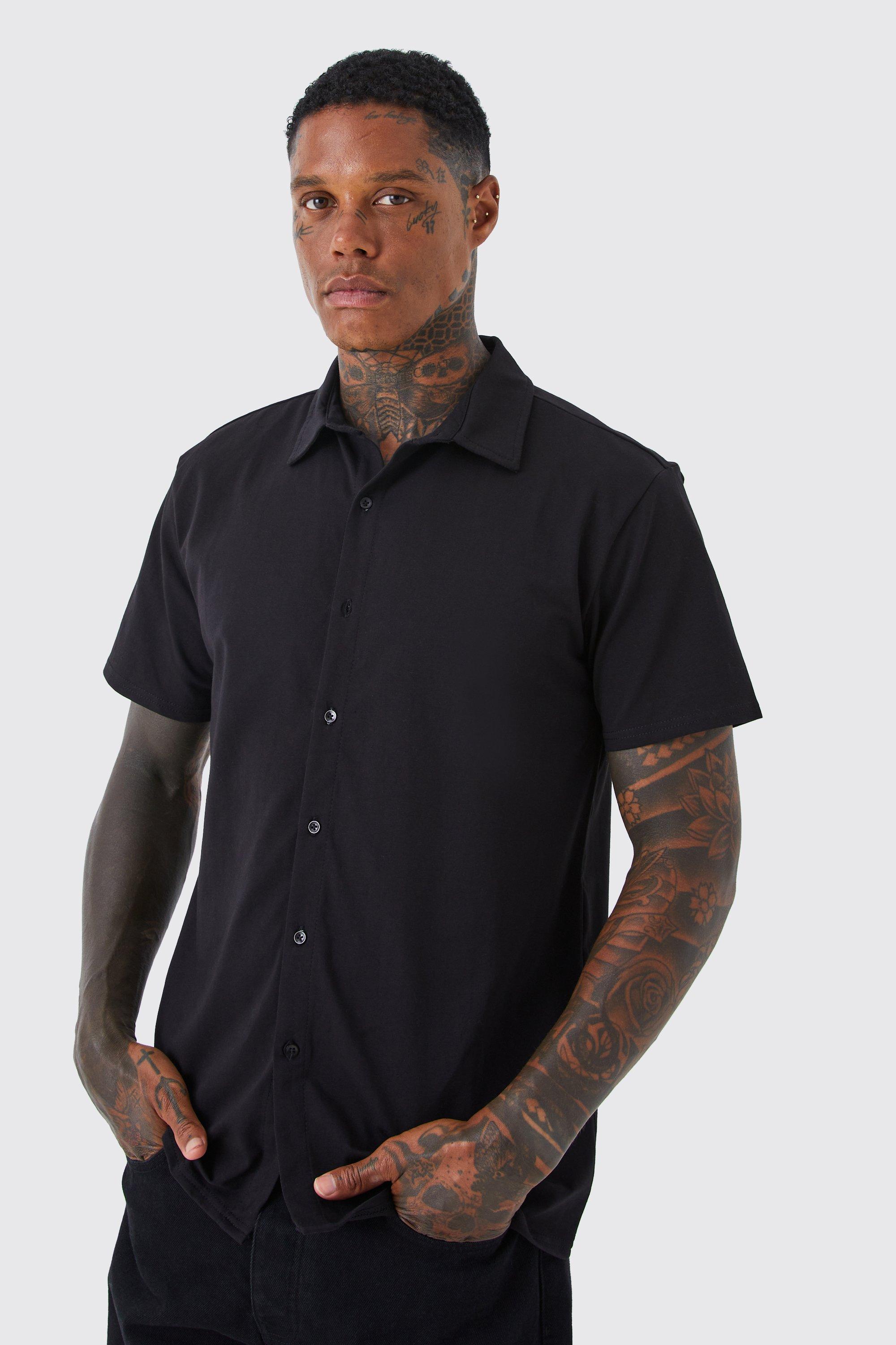 Short Sleeve Boxy Crinkle Shirt