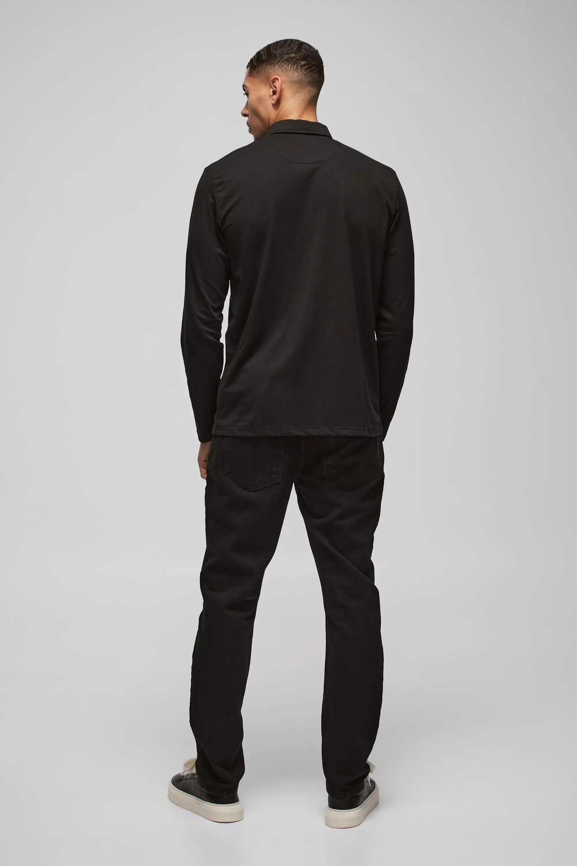 Langärmliges Jersey-Hemd, Black alternatives Bild