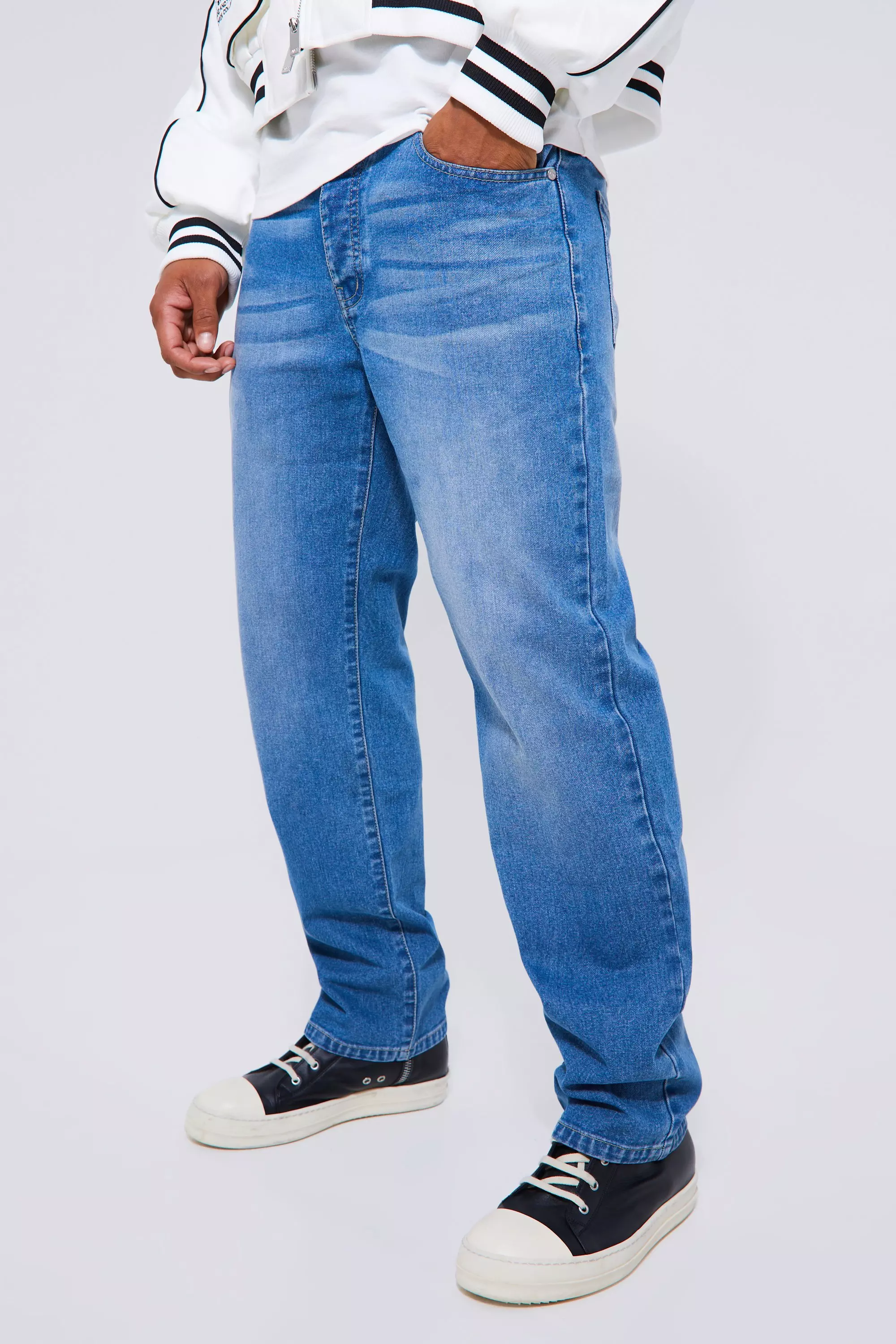 Relaxed Fit Rigid Jeans Mid blue