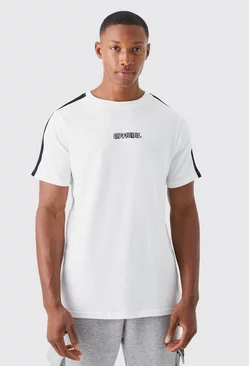 White Official Print T-shirt With Tape Detail