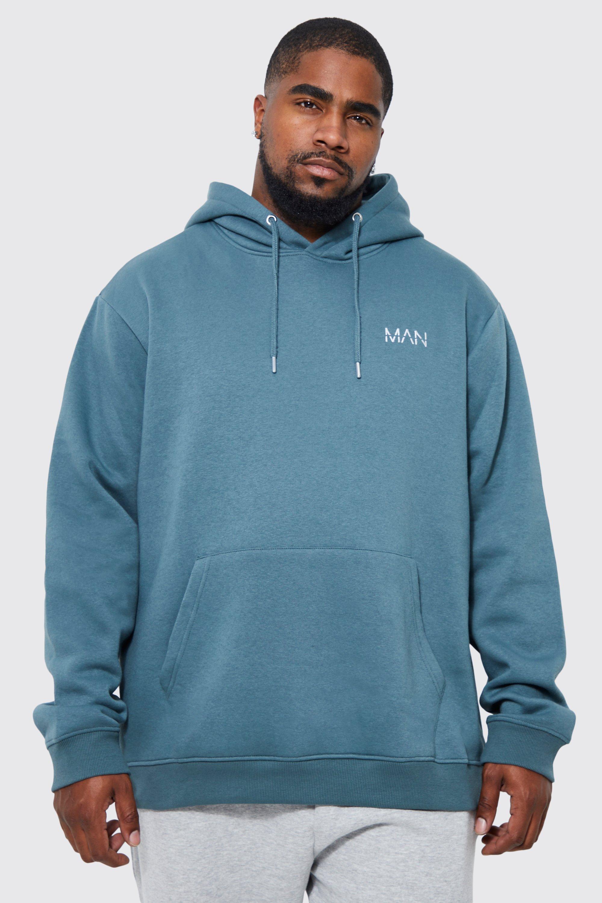 Boohooman blue online hoodie