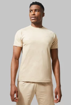 Man Active Camo Raglan Performance T-shirt taupe