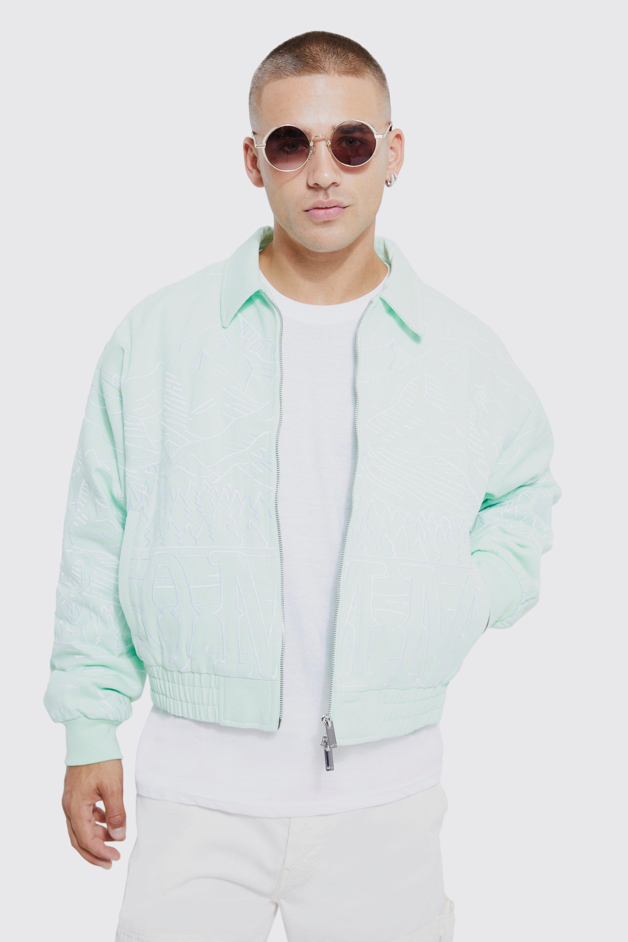 Mint green bomber on sale jacket