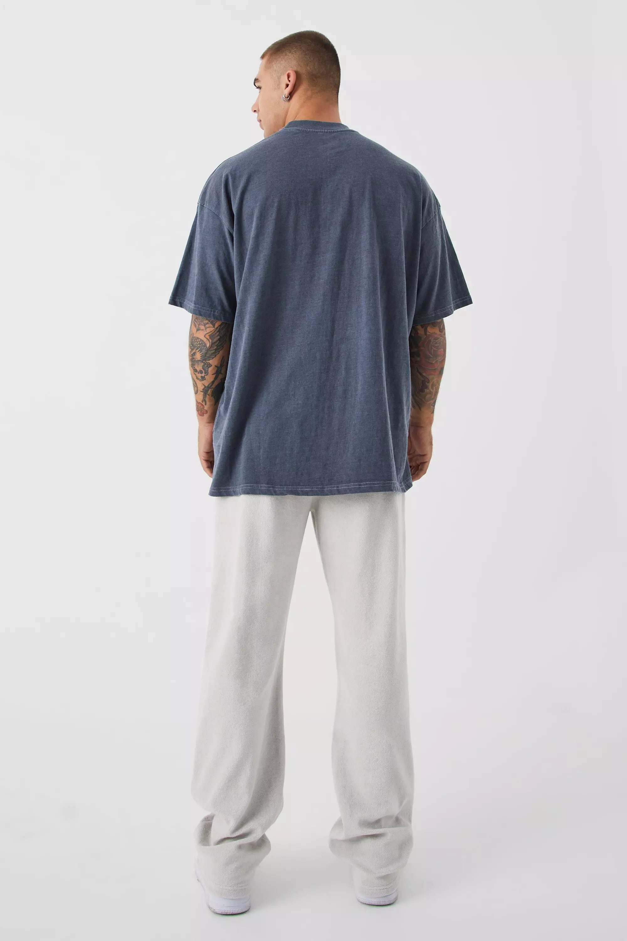 Lockere Premium Frottee-Jogginghose | boohooMAN DE