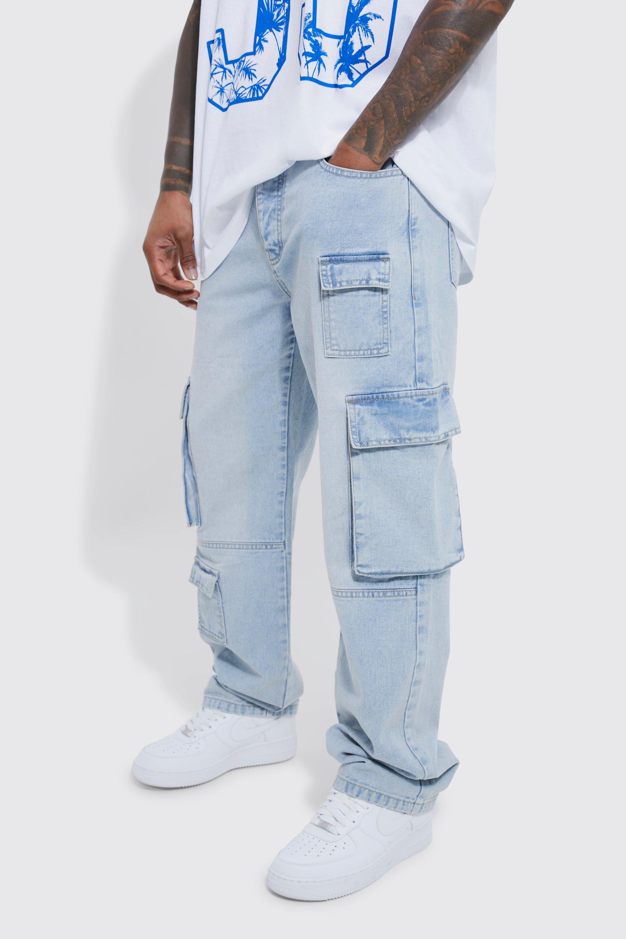 Relaxed Fit Cargo Jeans