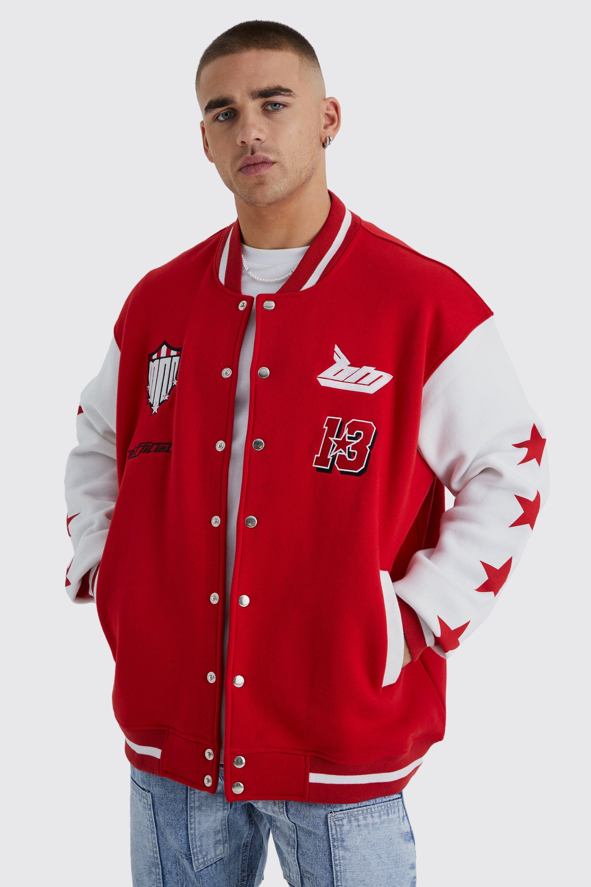 Chicago Oversize Baseball Jacket White / M