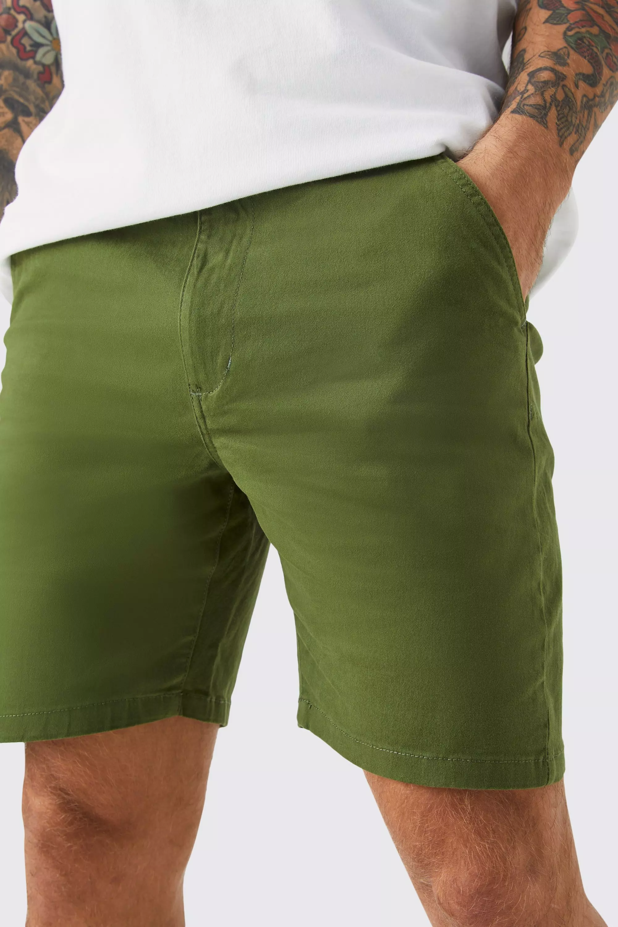 Stretch skinny chino shorts clearance