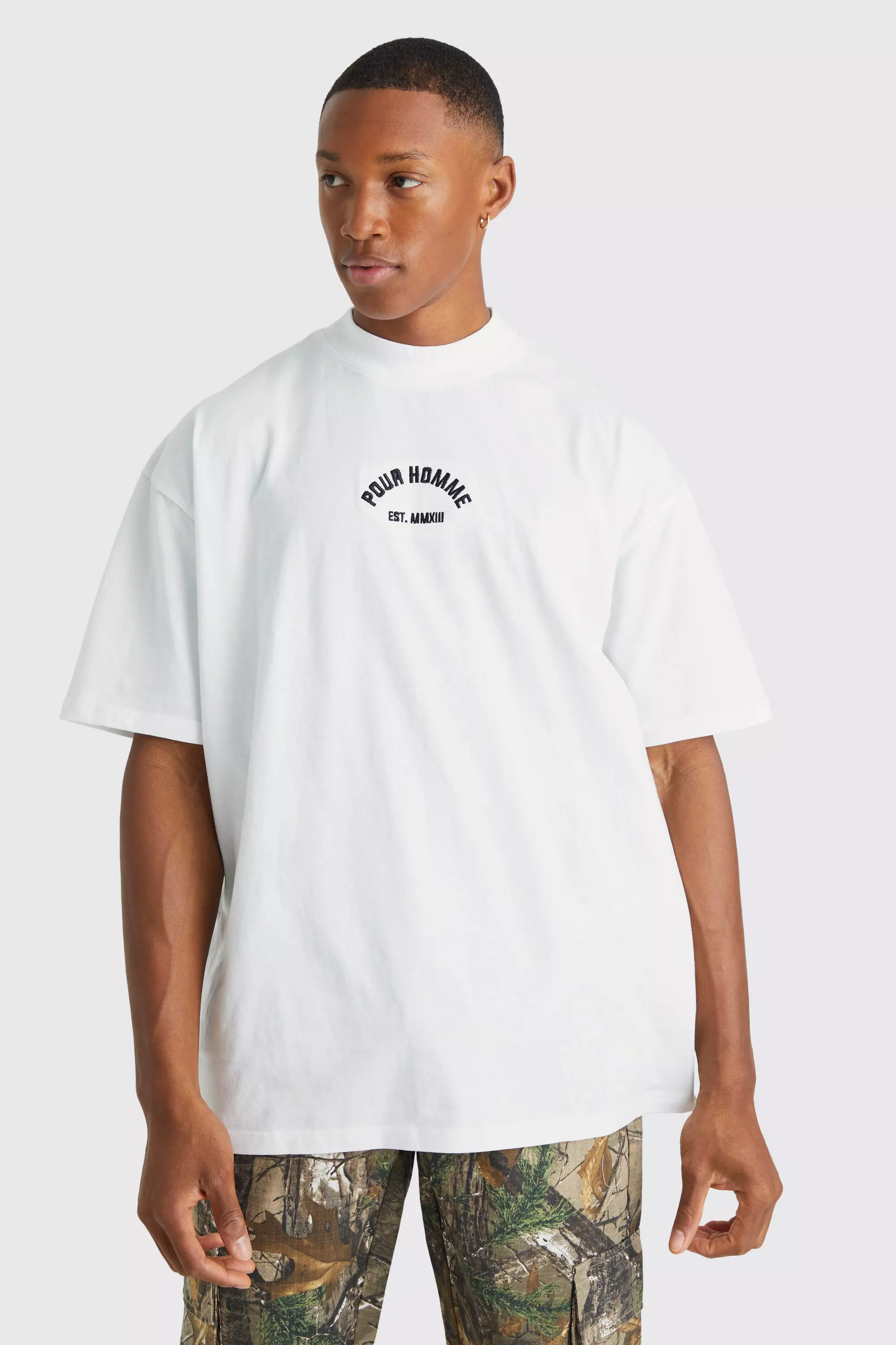 White Oversized Homme Ofcl Wash Varsity T-Shirt alternatieve afbeelding