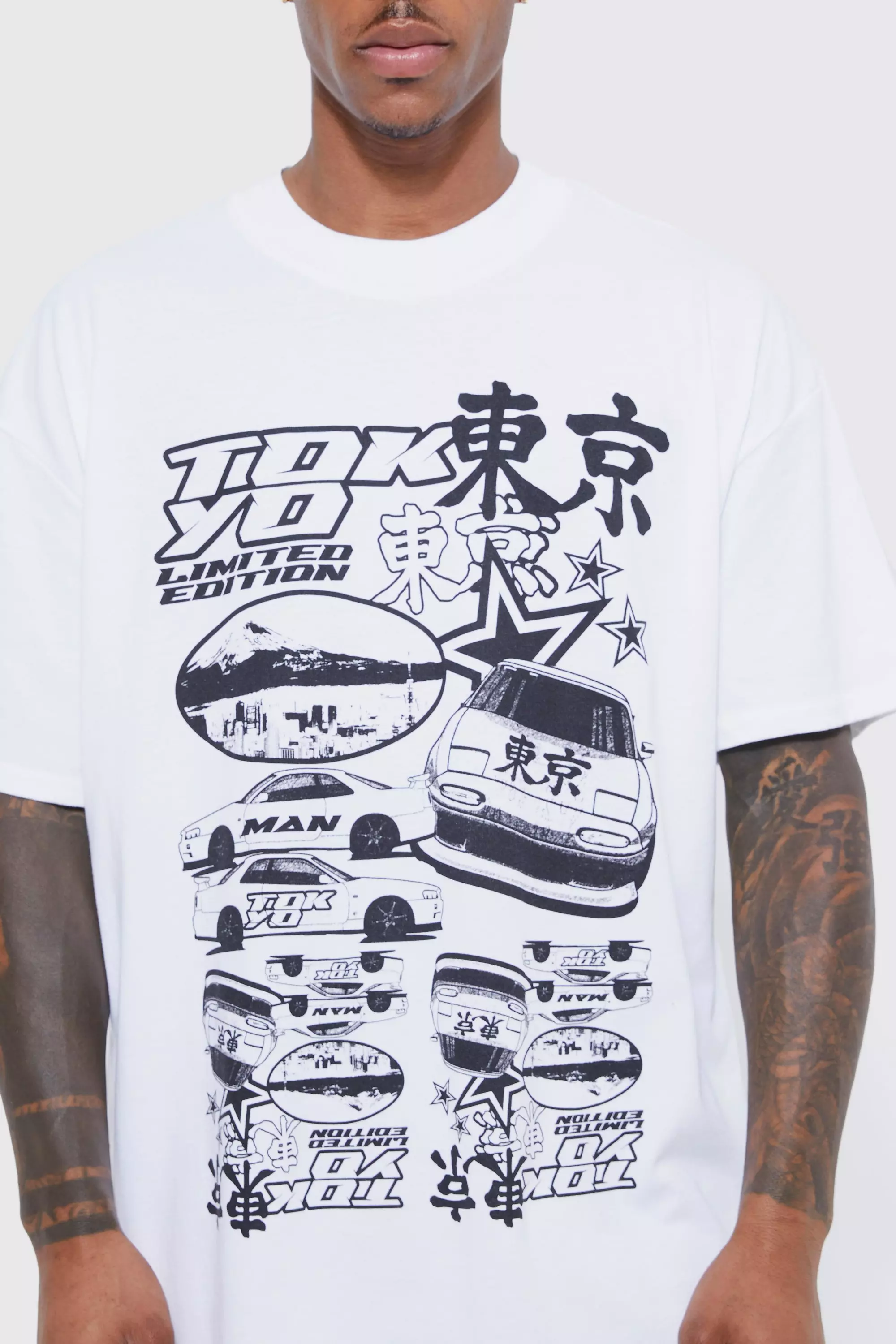 T-shirt oversize imprimé Tokyo Drift, White autre image