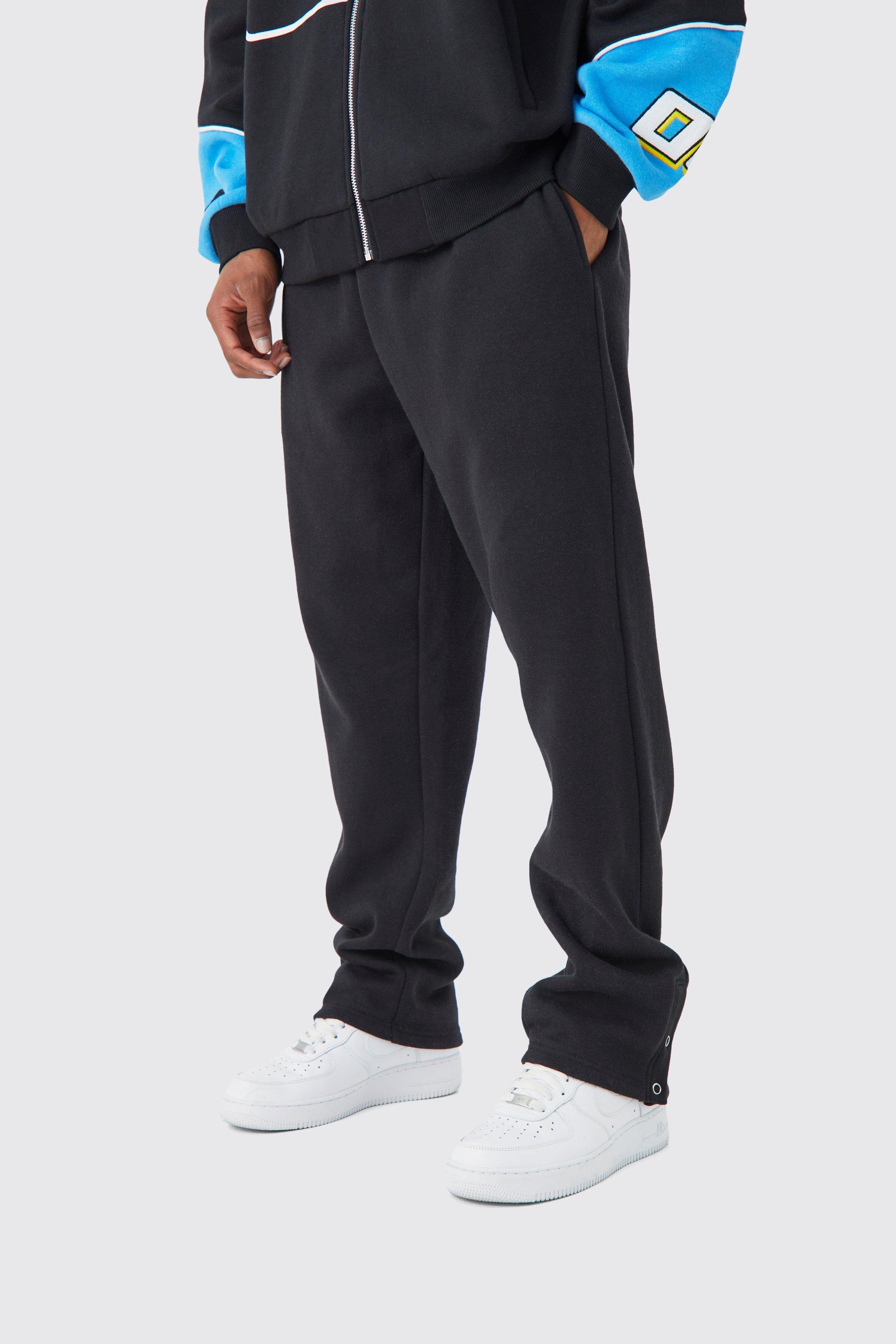 Boohooman joggers black hot sale