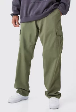 Khaki Tall Relaxed Fit Cargo Pants