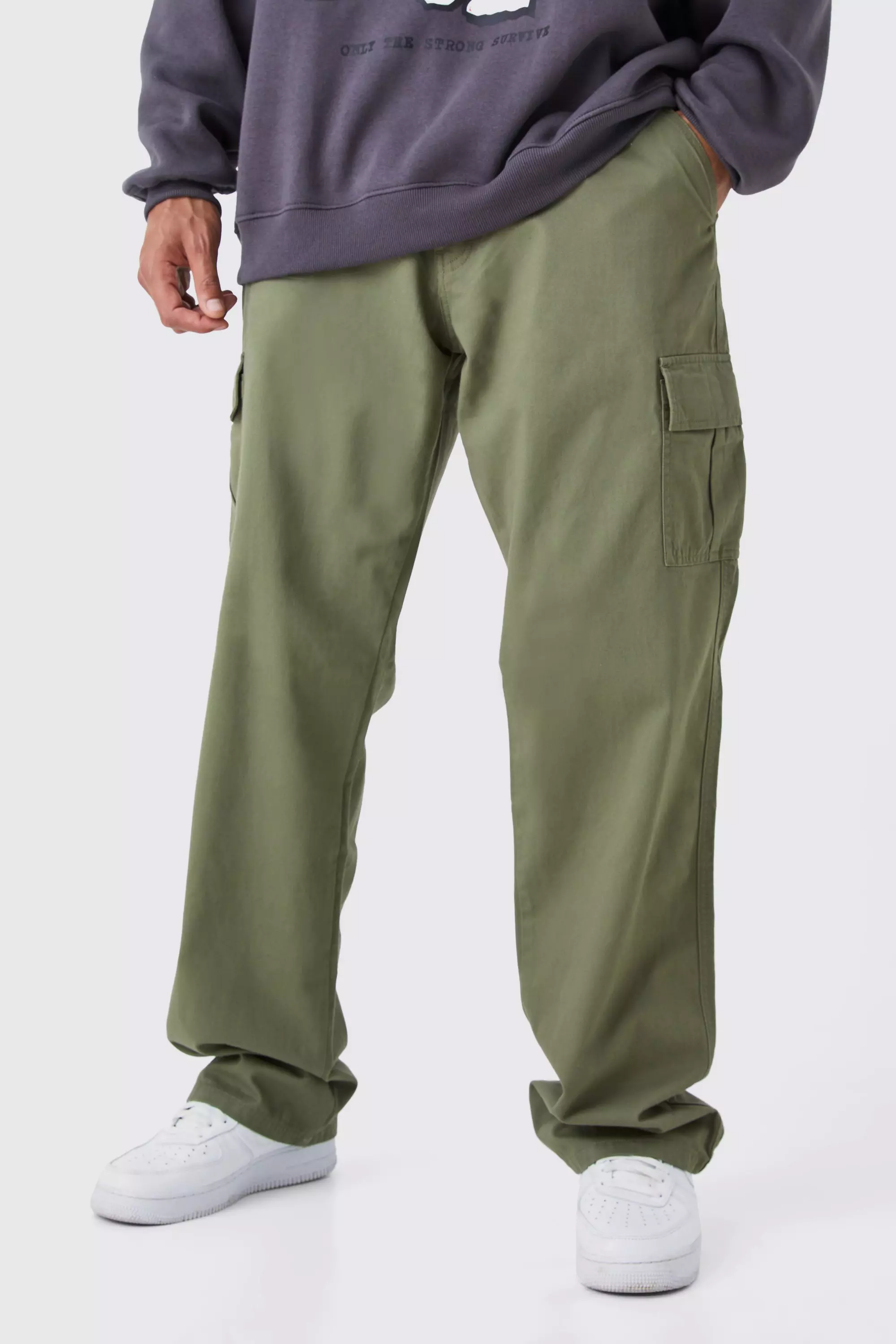 Tall Relaxed Fit Cargo Pants Khaki