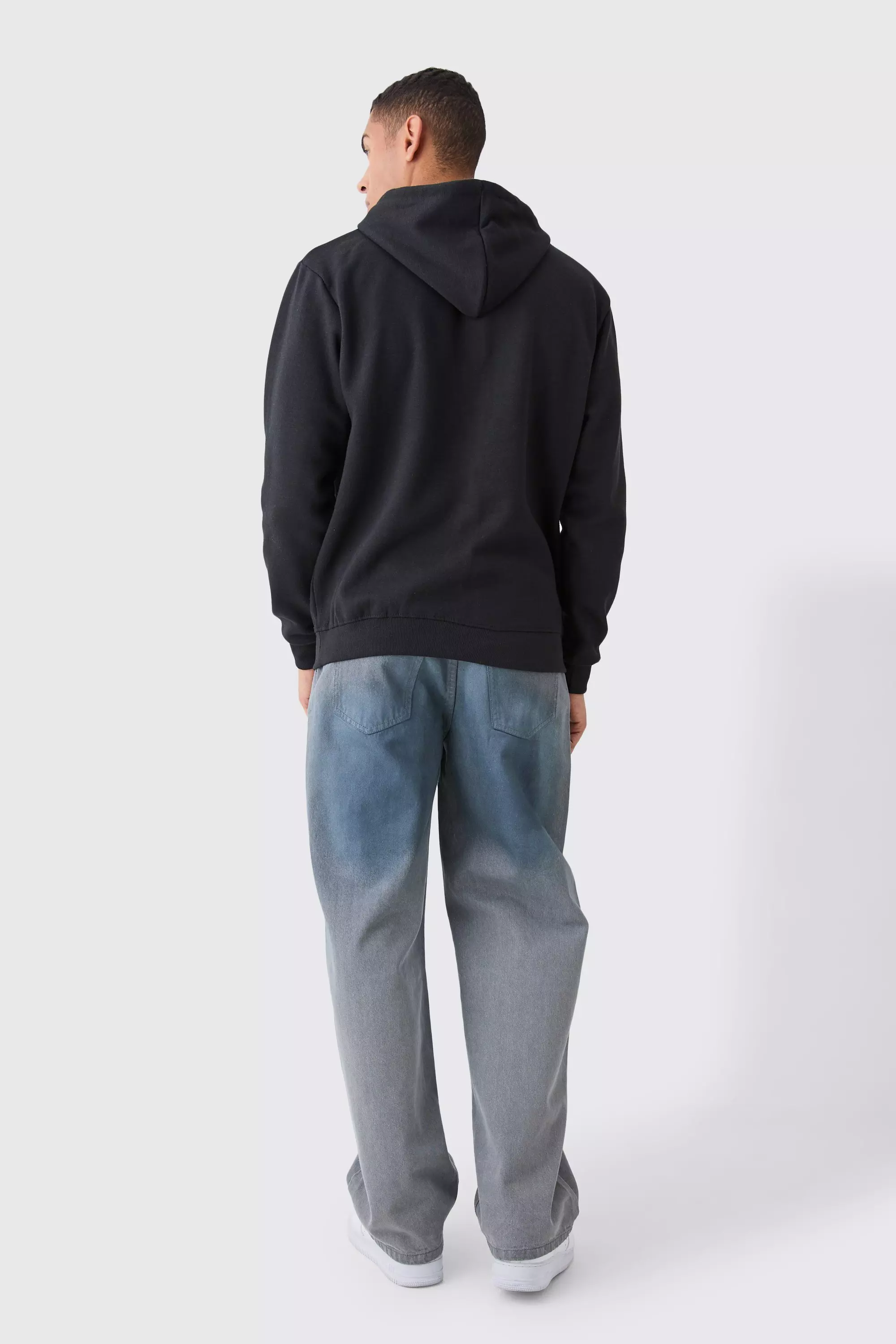 Felpa Basic con cappuccio ampio, Black immagine alternativa