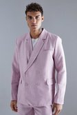 Light pink Relaxed Double Breasted Suit Jacket