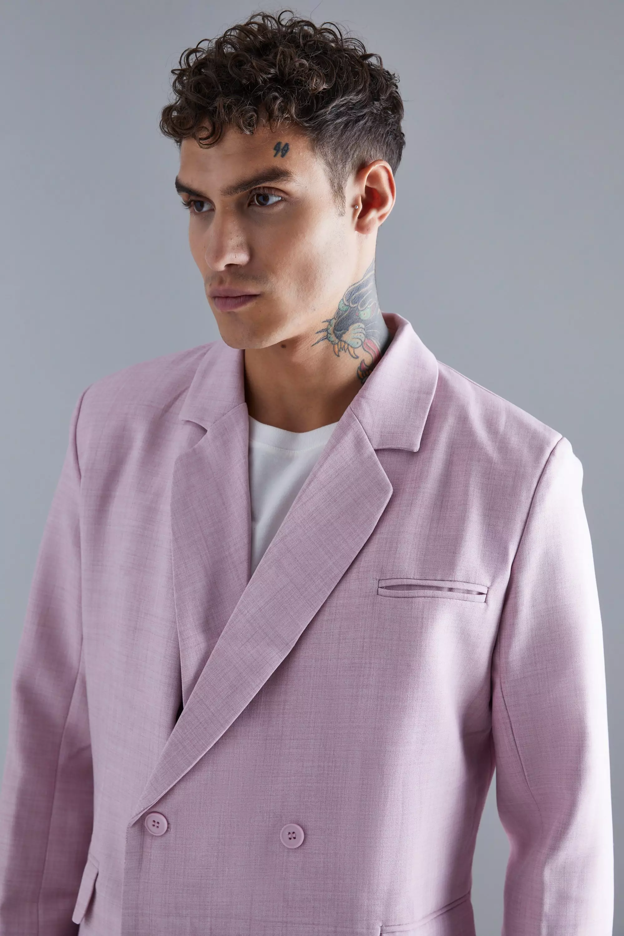 Lockere zweireihige Anzugjacke, Light pink alternatives Bild