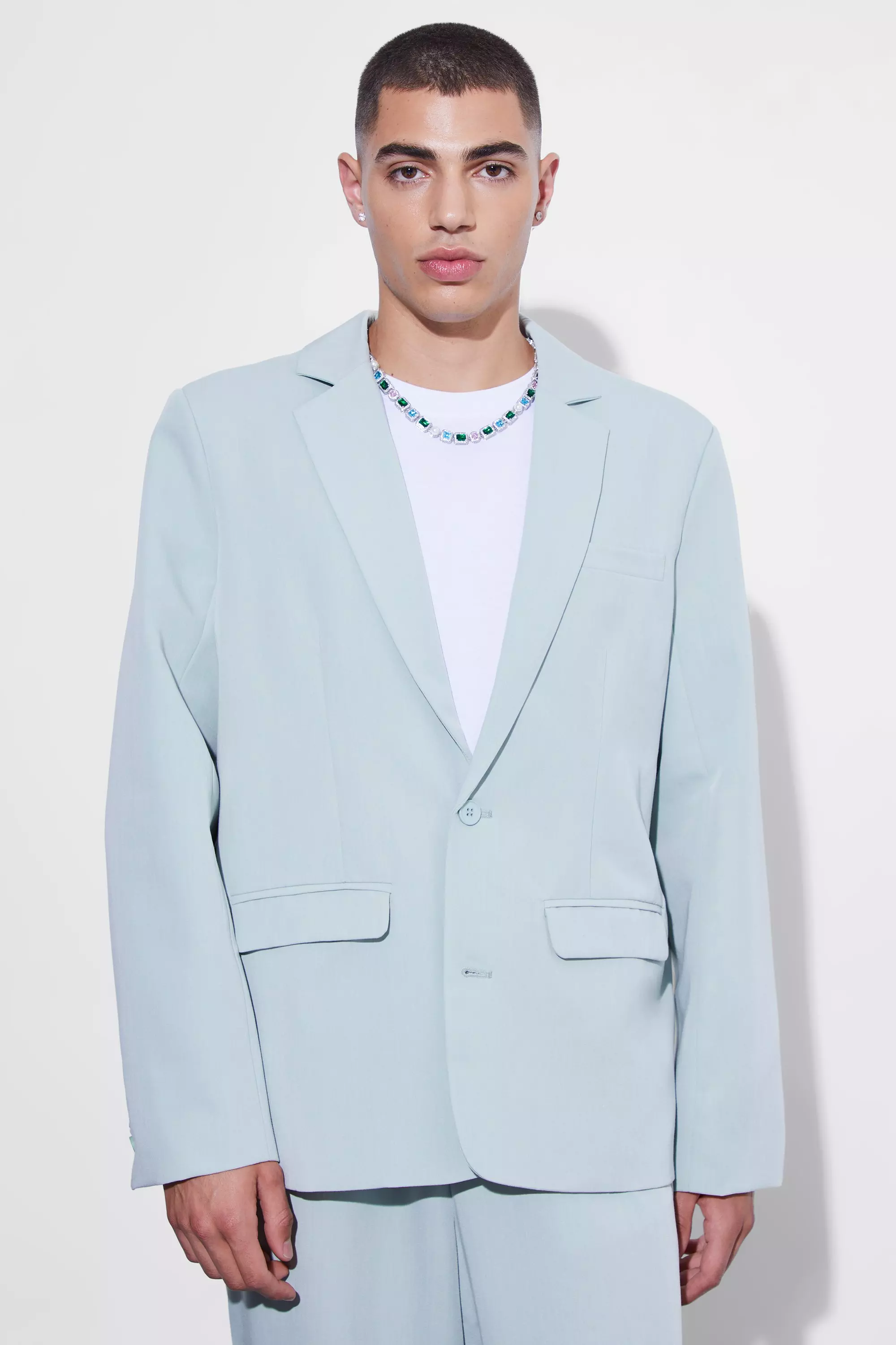 Sage Oversized Single Breasted Suit Jacket alternative image