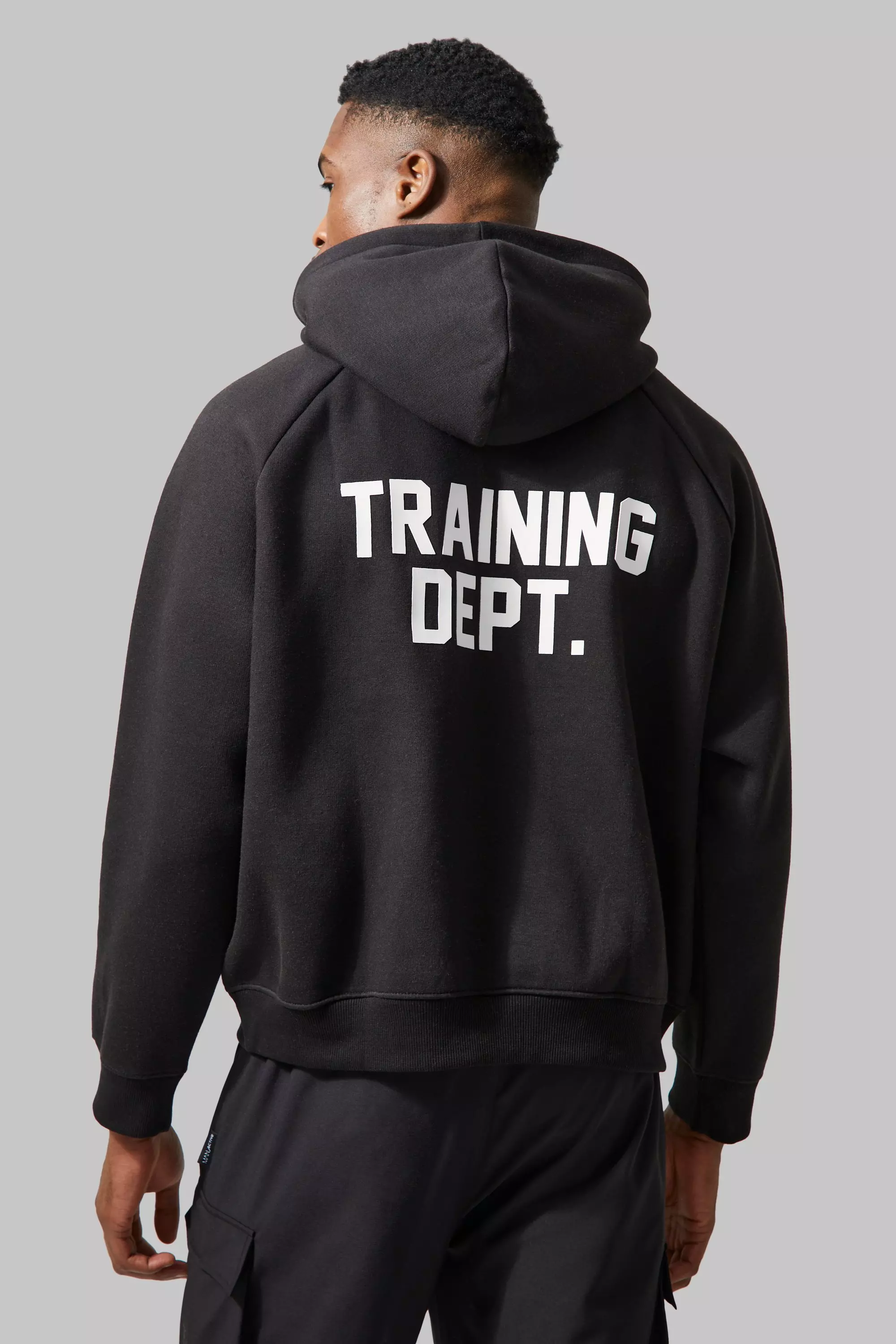 Black Man Active Boxy Training Dept Hoodie alternatieve afbeelding
