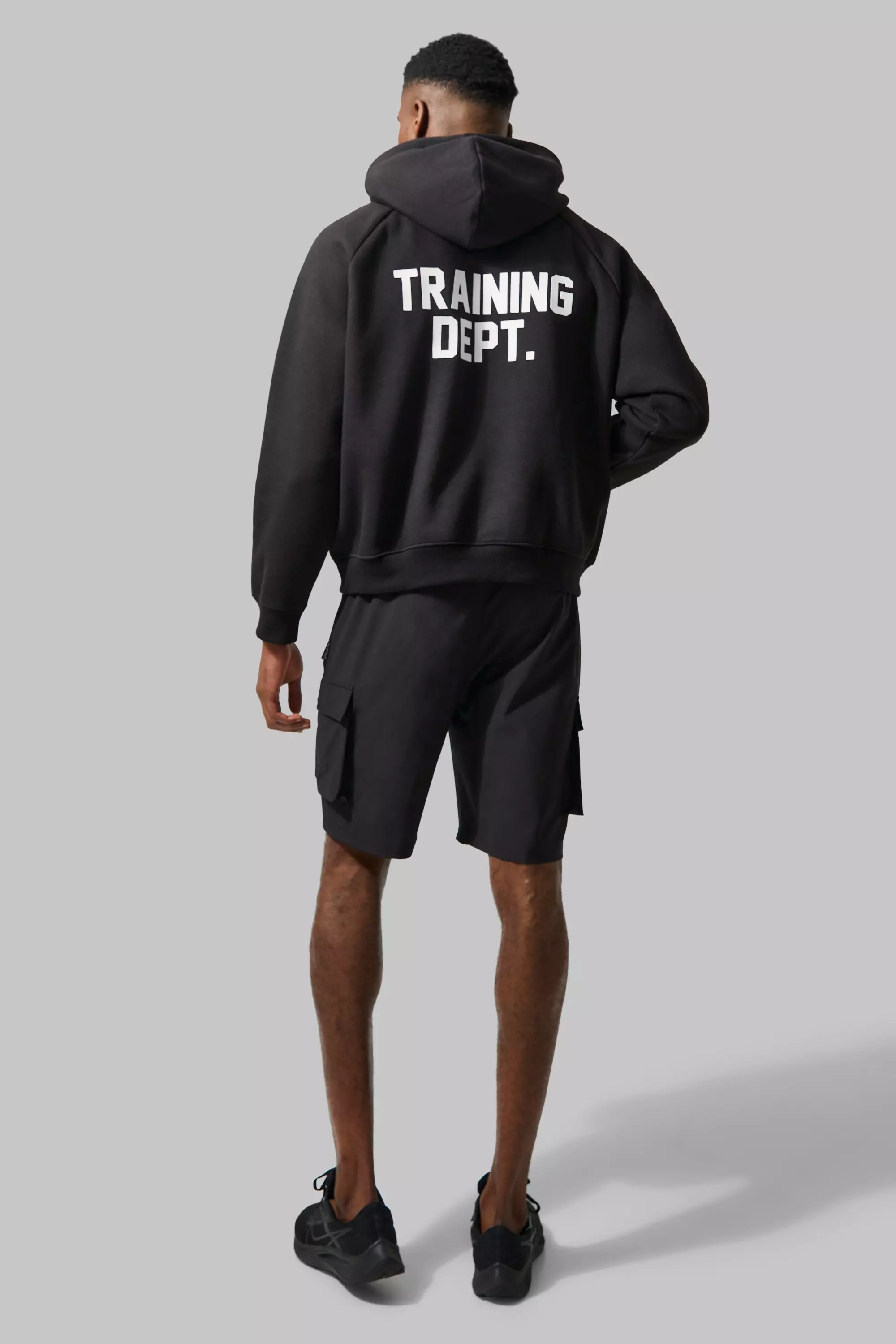 Black Man Active Boxy Training Dept Hoodie alternatieve afbeelding