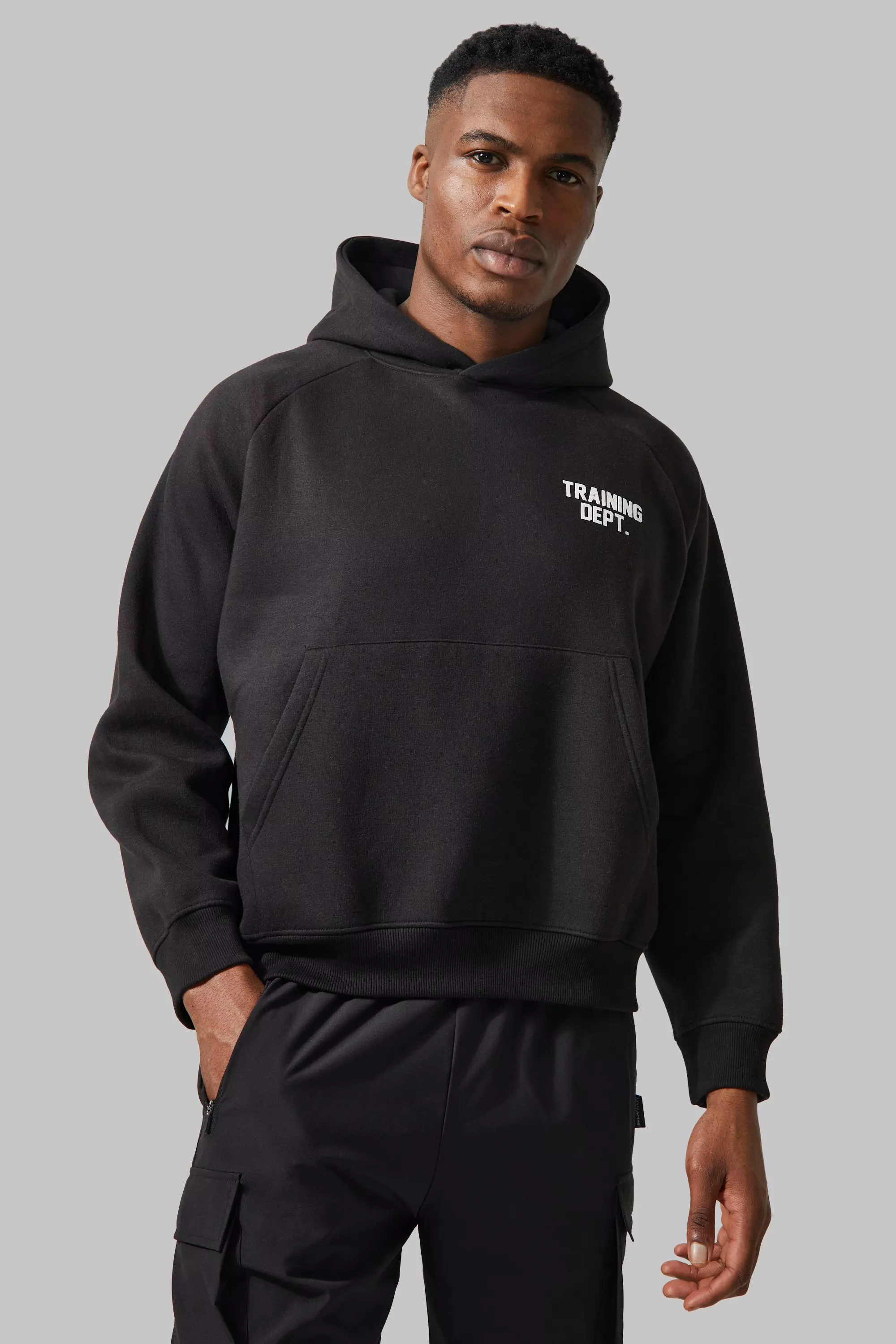 Black Man Active Boxy Training Dept Hoodie alternatieve afbeelding