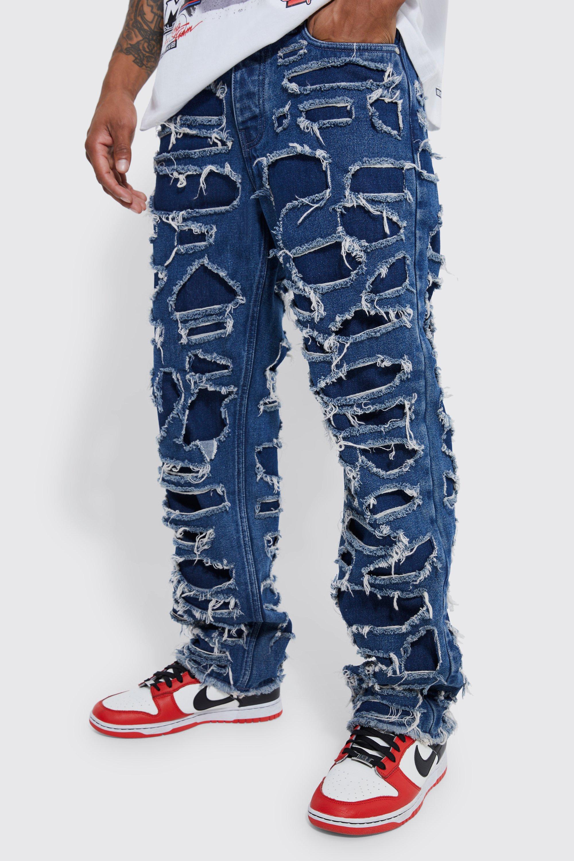 Plus Relaxed Rigid Extreme Ripped Jean