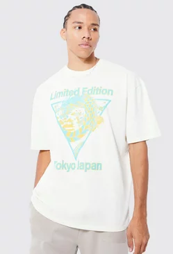 Tall Oversized Limited Edition Dragon T-shirt Ecru